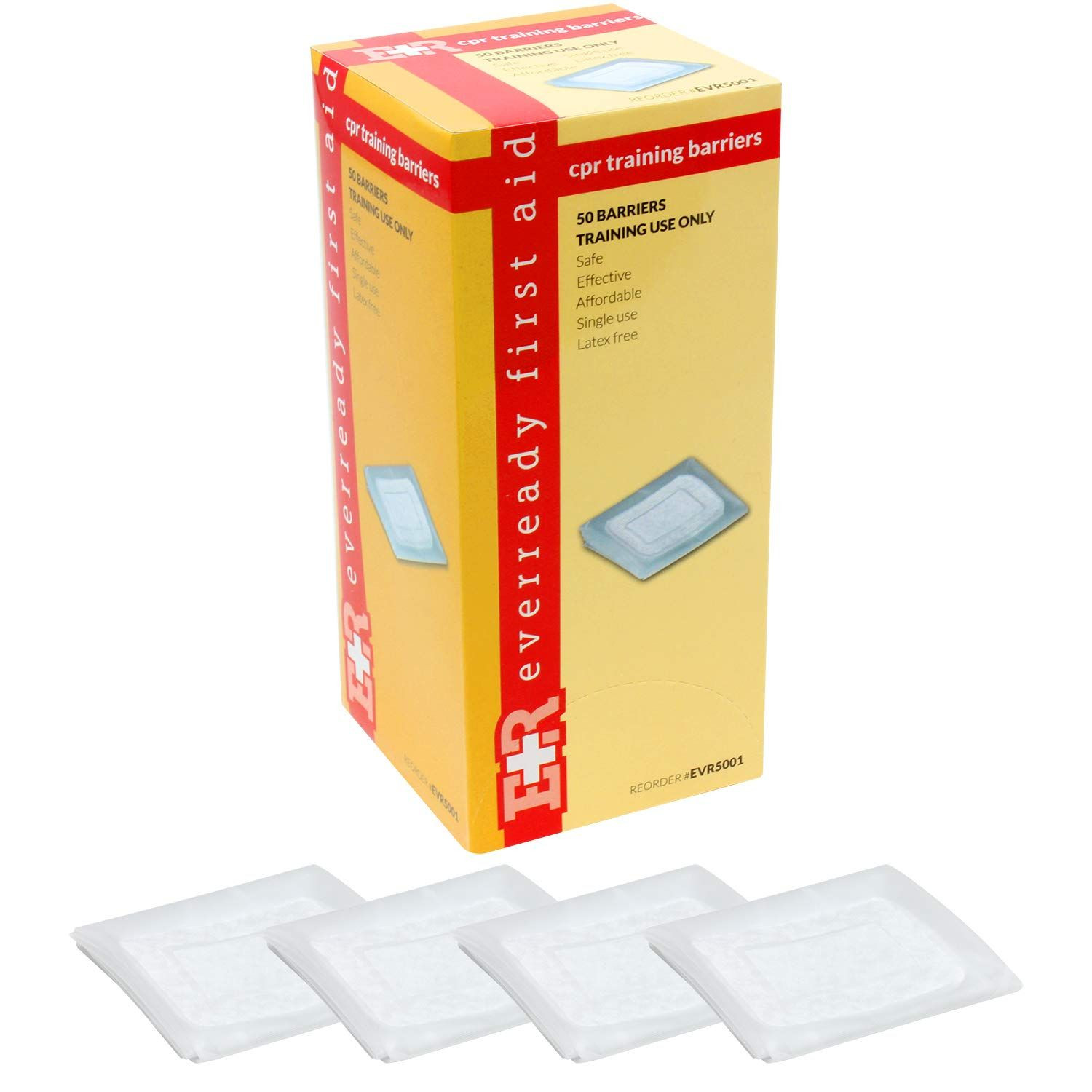 Ever Ready First Aid Latex Free CPR Training Practice 50 Count (Pack of 1)