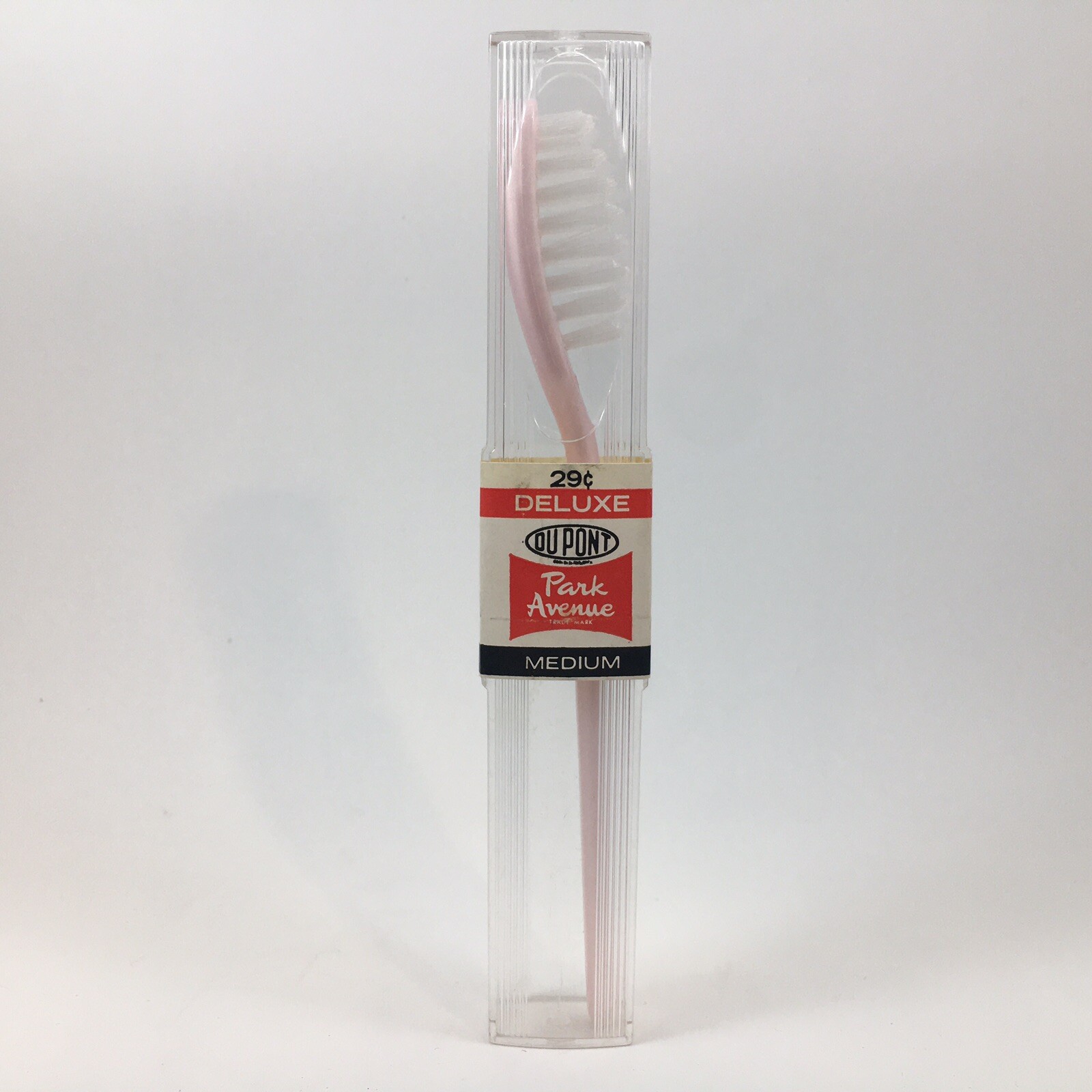 Vintage Deluxe Dupont Advertising Toothbrush Tynex Nylon Bristle Medium Pink 29¢