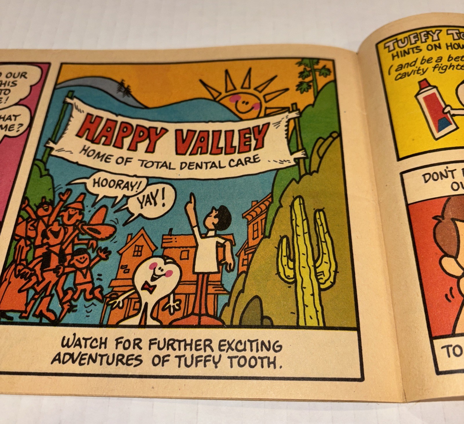 Vintage 1970 Colgate Tuffy Tooth Comic Book Cavity Canyon Palmolive Fighter Club