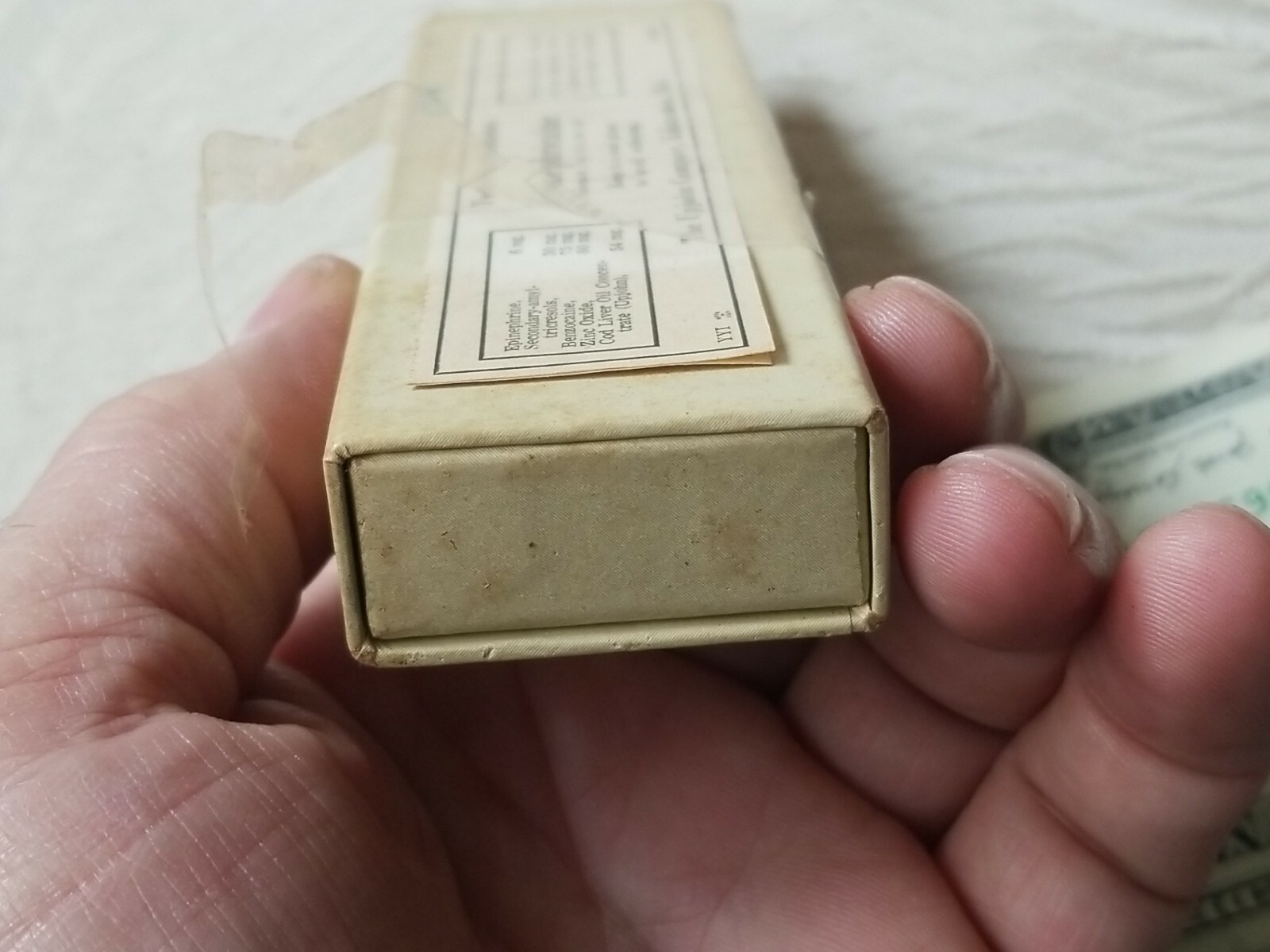 NOS Vintage 1940s Epinephrine Benzocaine Suppositories Upjohn