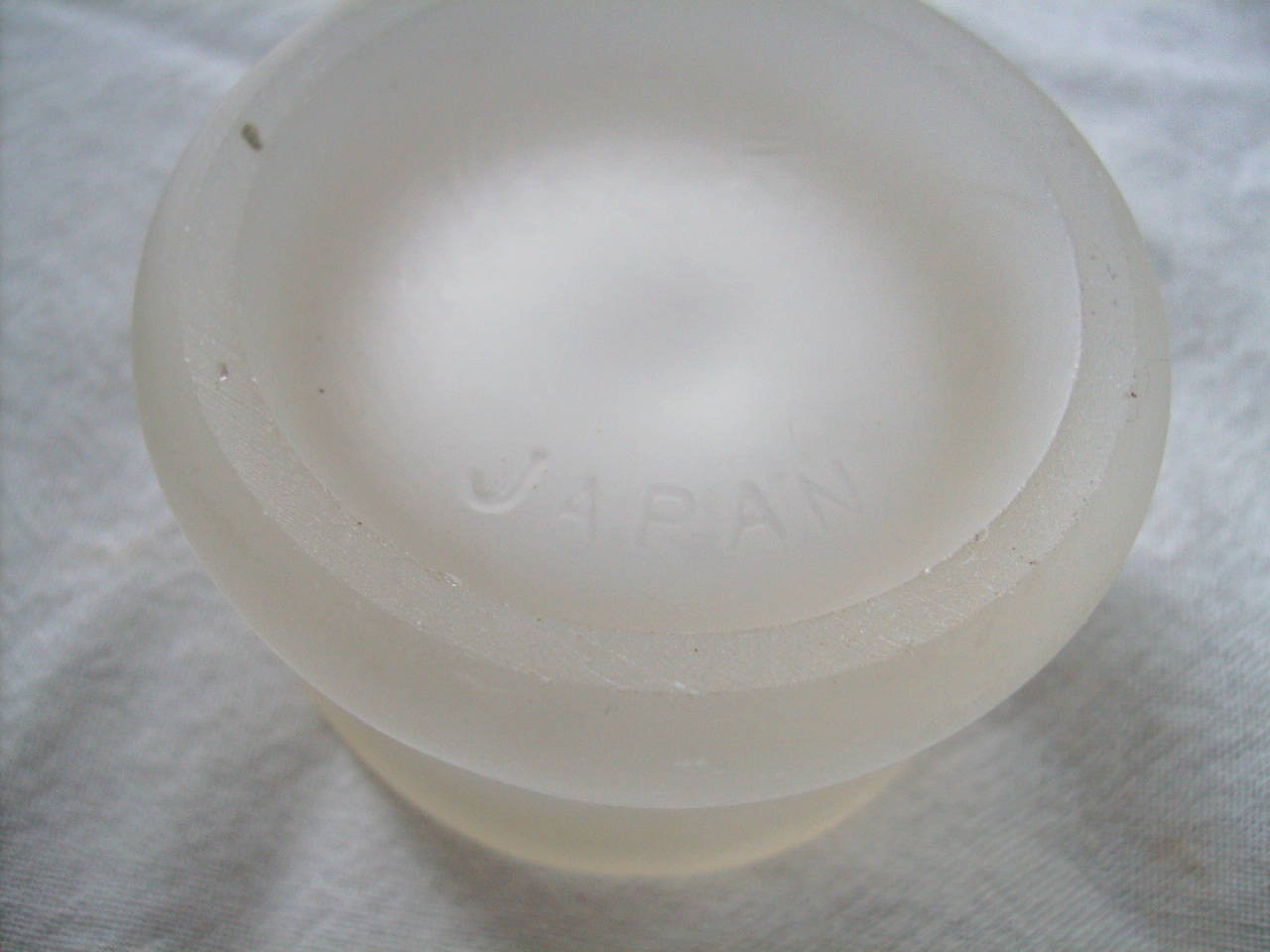 Vintage Mortar Pestle Japan Frosted Glass Spice Herb Pill Grinder Morter