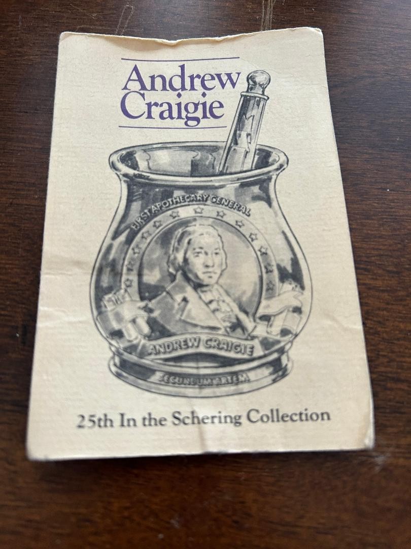 Schering Metal Mortar and Pestle 1987 Andrew Craigie 1st US Aporthecary General