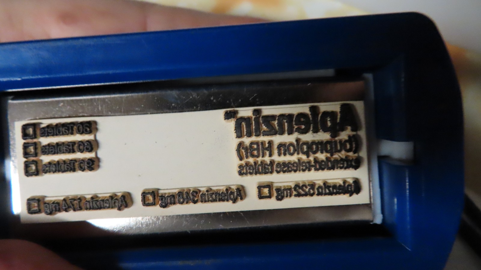 Aplenzin Bupropion Drug Rep Pharma Collectibles Automatic Stamper