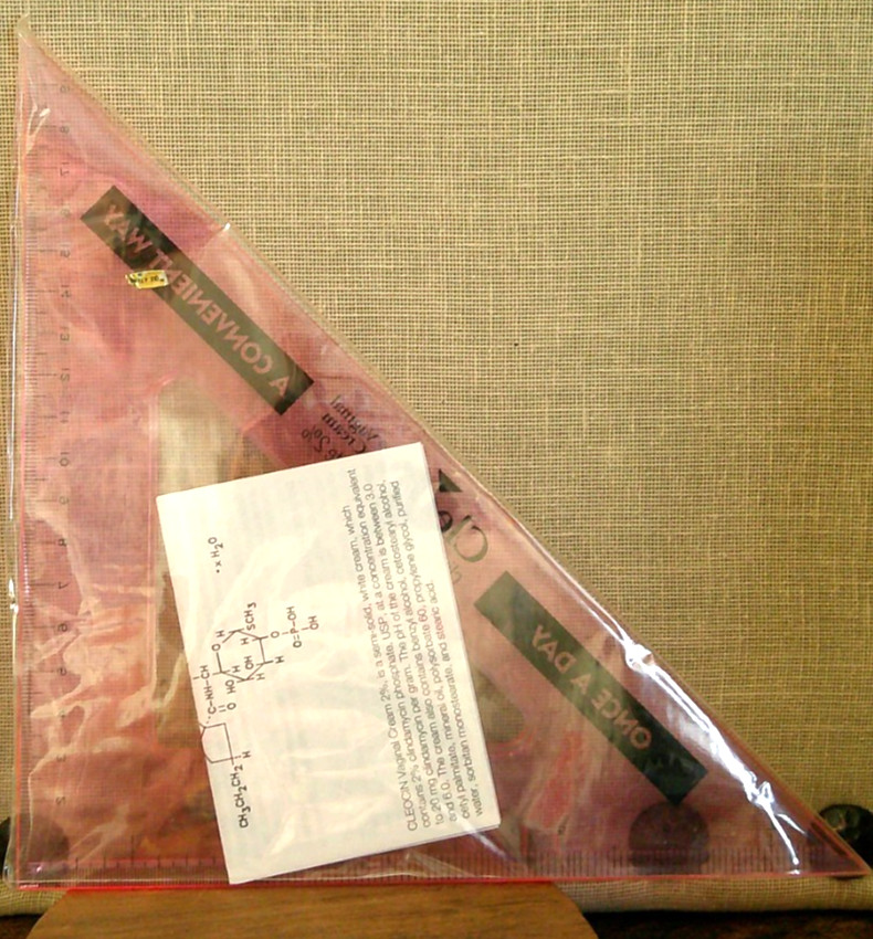 Cleocin Pharmaceuticals Promotion Item, Pink Triangle Ruler