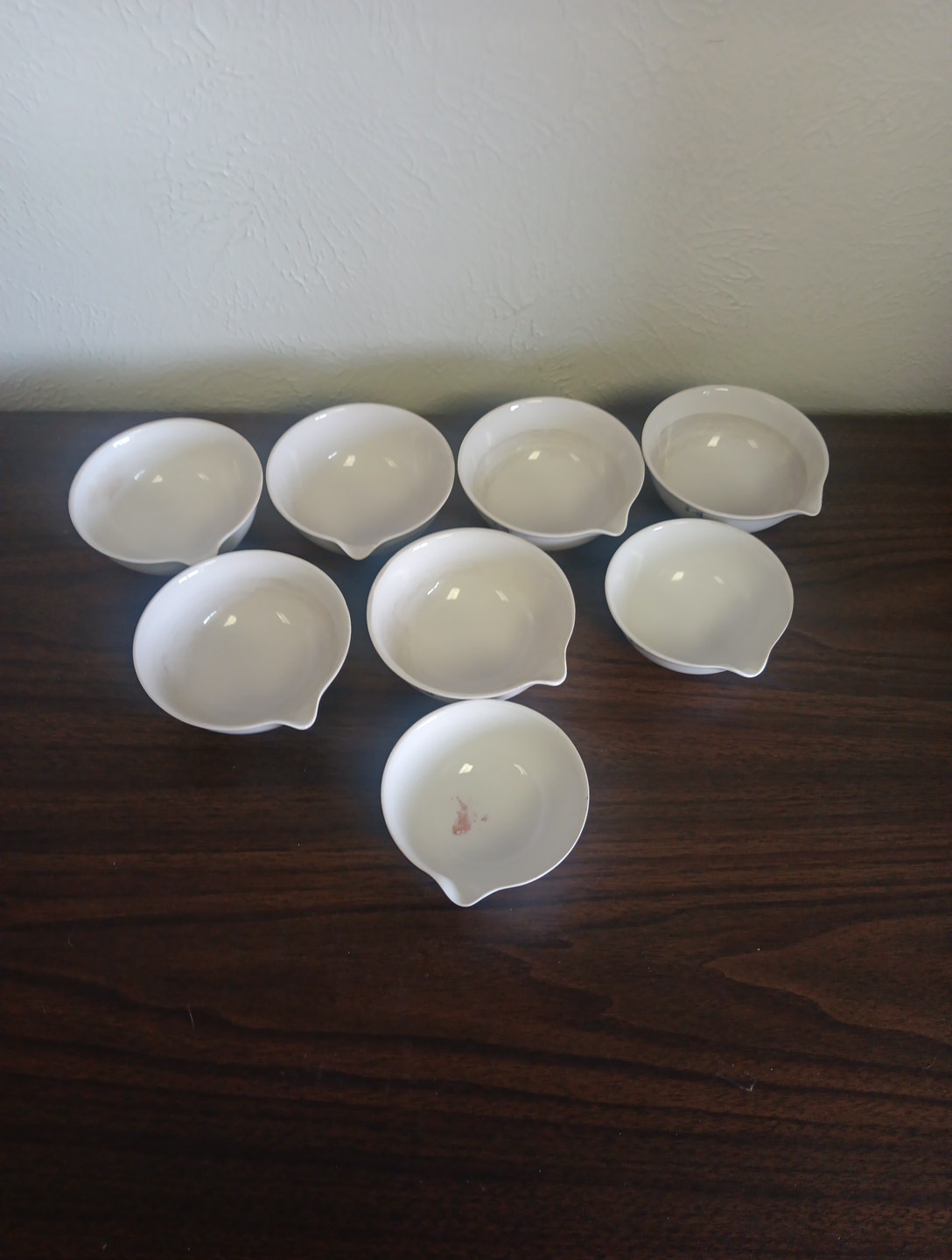 Vintage Coors 8 Pc. Labware Porcelain Evaporating Lab Dish Measuring Bowls