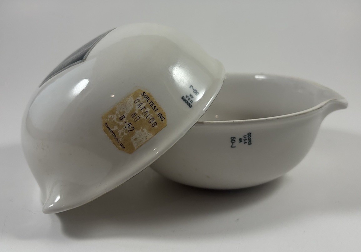 Vintage Coors USA 50-J Evaporating Lab Ware Dish, Apothecary dish (set Of 2)