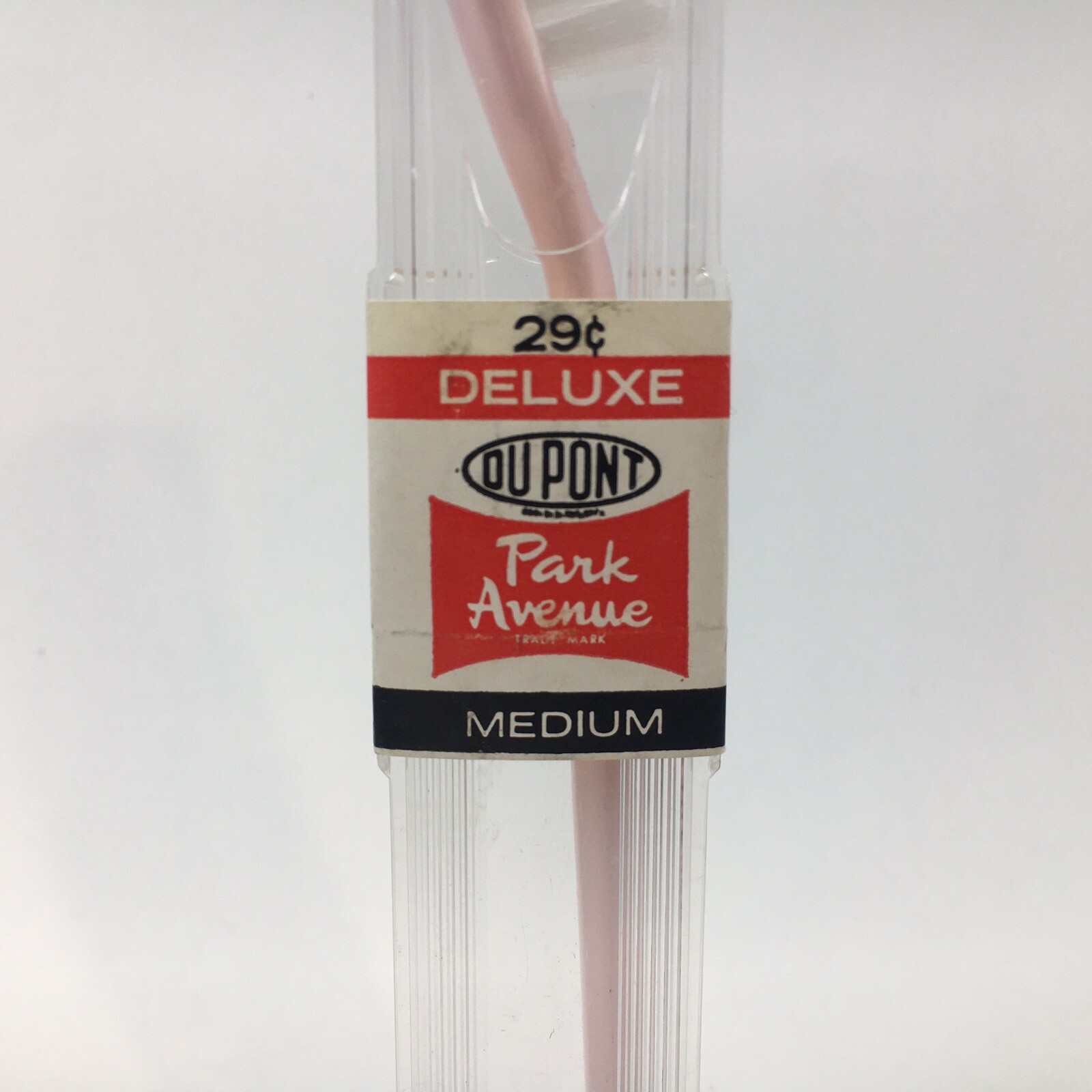 Vintage Deluxe Dupont Advertising Toothbrush Tynex Nylon Bristle Medium Pink 29¢