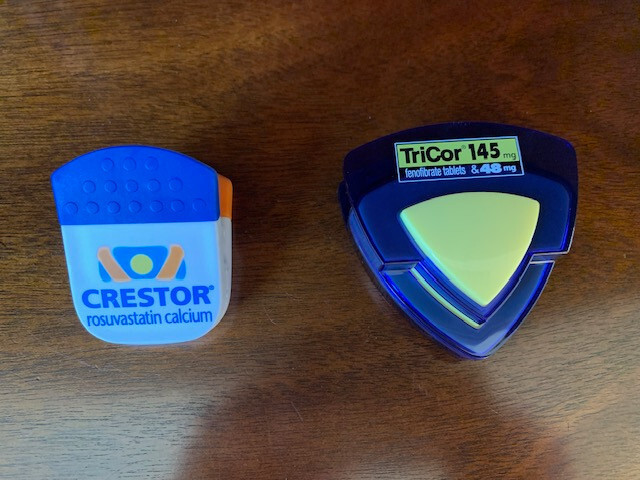 Drug Rep “2 large magnetic clips” Crestor & TriCor”