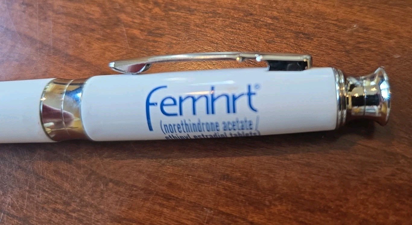 FemHRT Pfizer Ink Pen Drug Pharmaceutical Rep Advertising Heavy Metal Twist