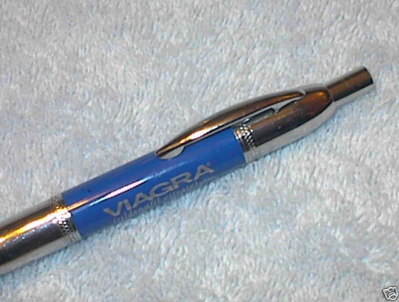VIAGRA HEAVY METAL BULLET CHROME DRUG REP PEN NICE NEW GREAT GAG GIFT BIRTHDAY
