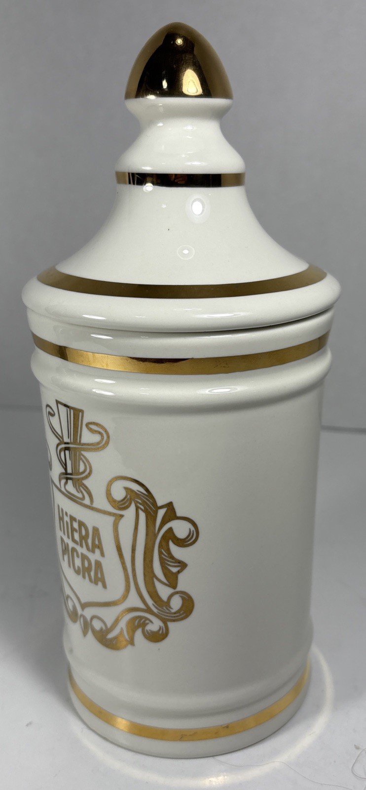 Vintage Pharmacy HiERA PICRA Apothecary Canister Jar Owens Illinois