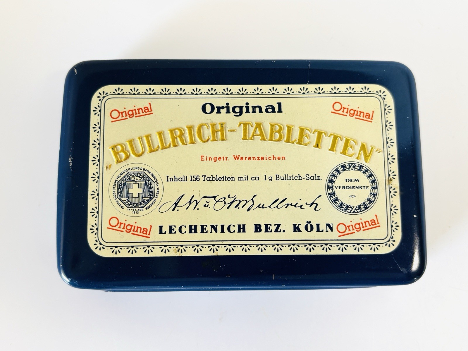 Antique Berlin German Pastilles De Bullrich medical tin box Victorian picture