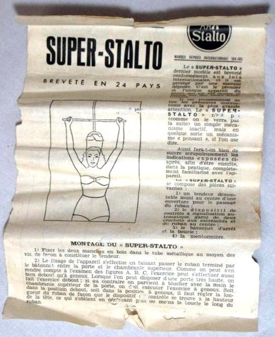 Vtg 1950s Super Stalto Orthopedic Exercise Dynamometer Device/Apparatus Italy