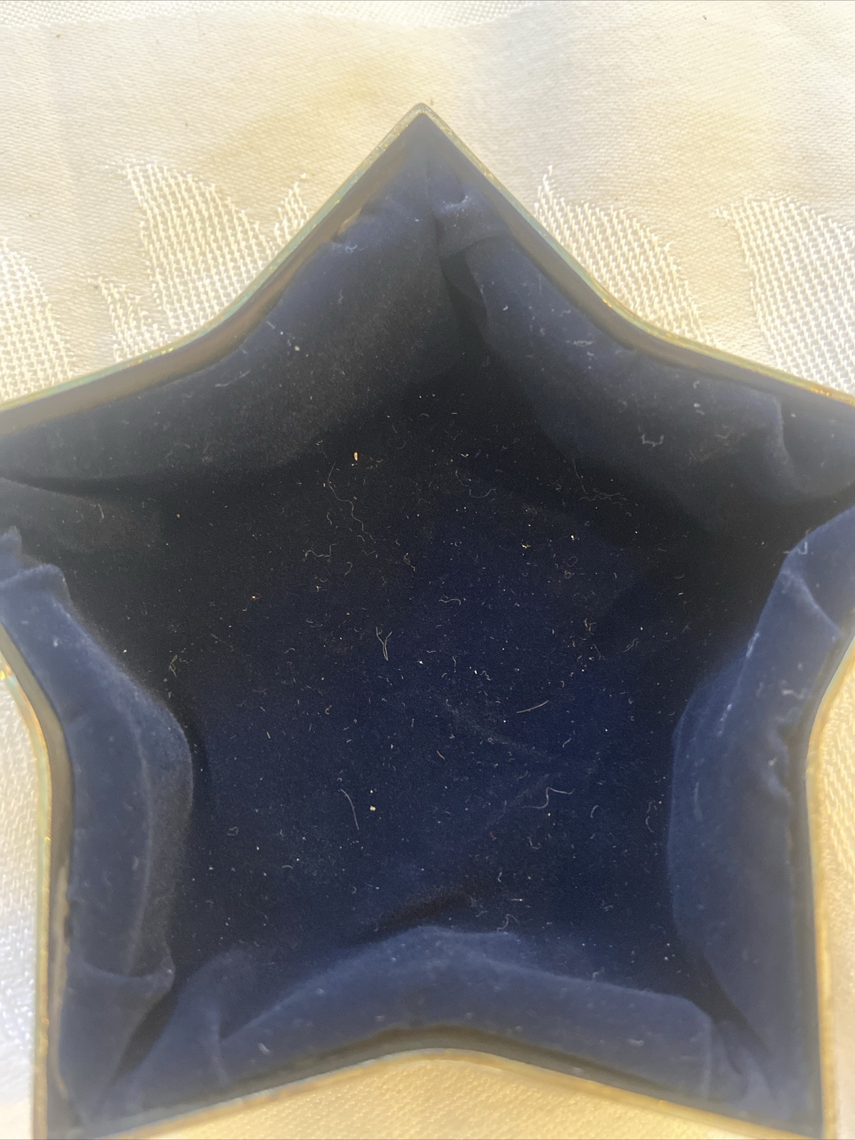 Pharmacia & Upjohn Silver Plated Velvet Lined Star Trinket Box