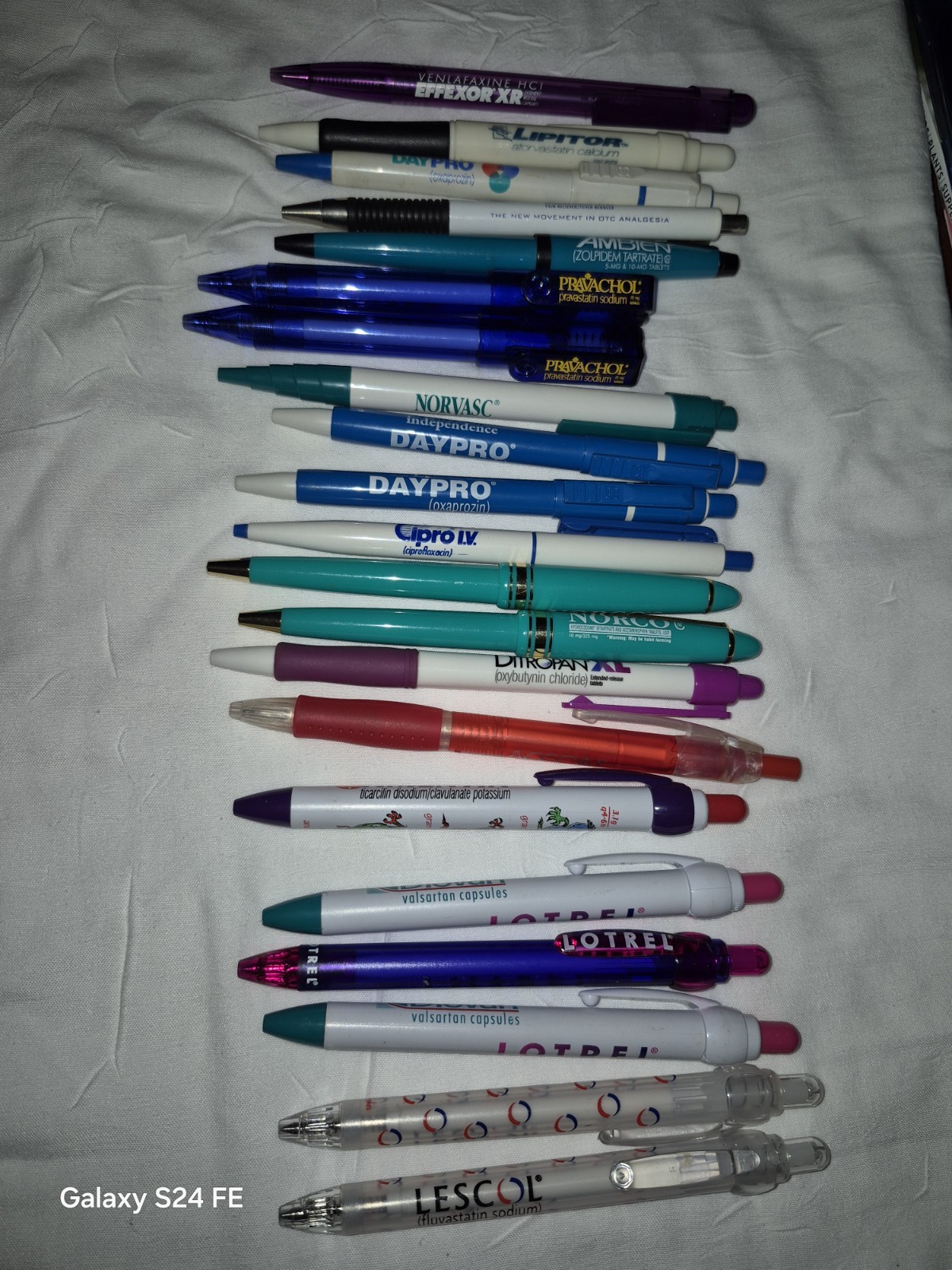 Vintage Pharmaceutical Pens Lot of 21 Advertising Pens