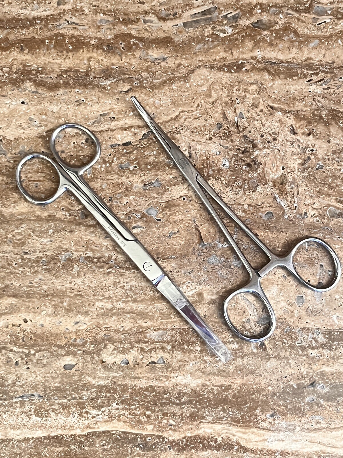 Operating Surgical 5.5” Stainless Sharp Straight & Needle Holder Scissors Set 2