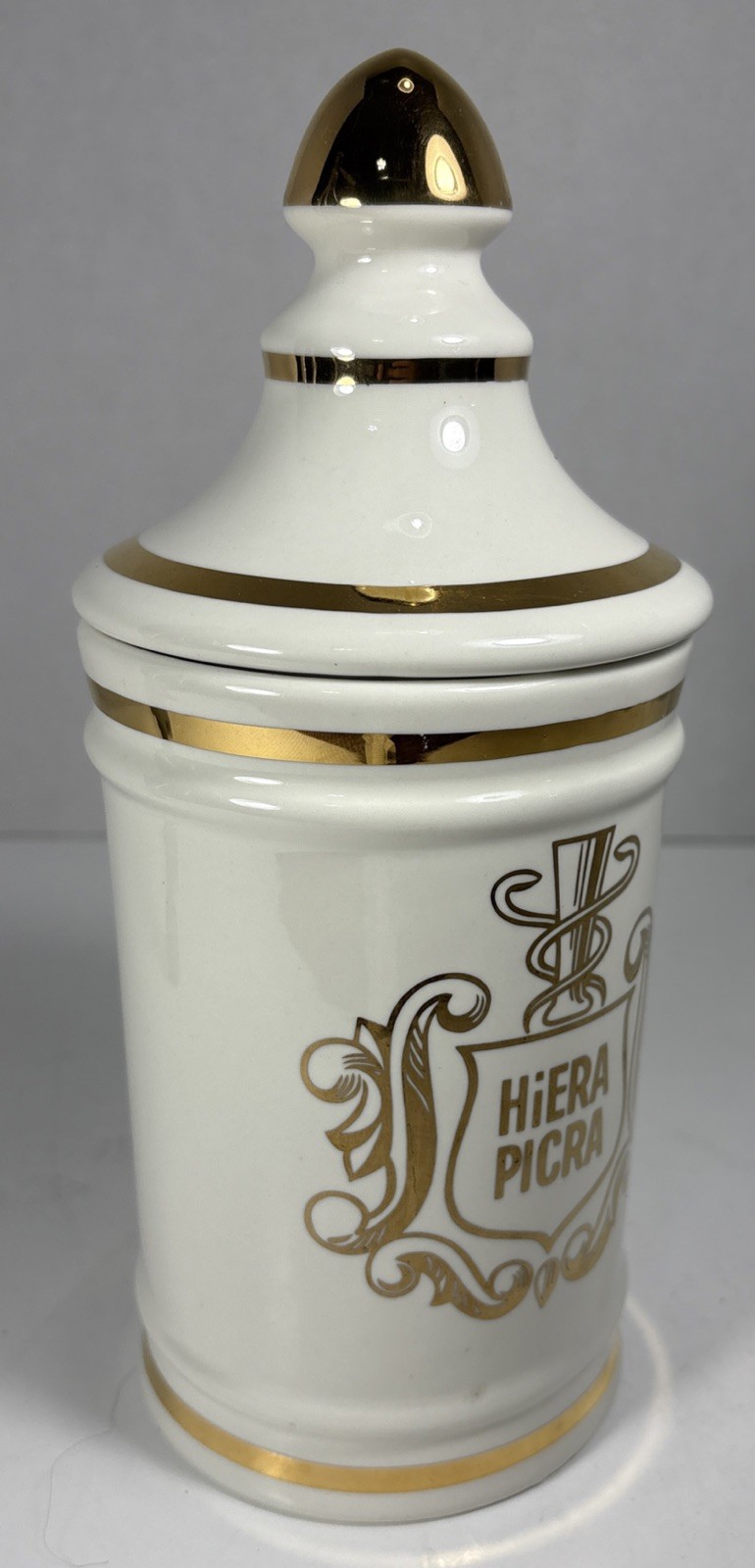 Vintage Pharmacy HiERA PICRA Apothecary Canister Jar Owens Illinois