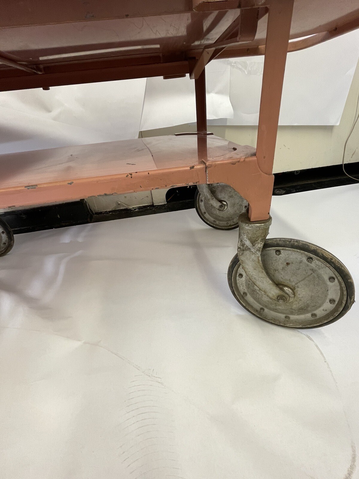 Vintage PINK Medical Transport Stretcher Gurney Hospital Rare Unbranded