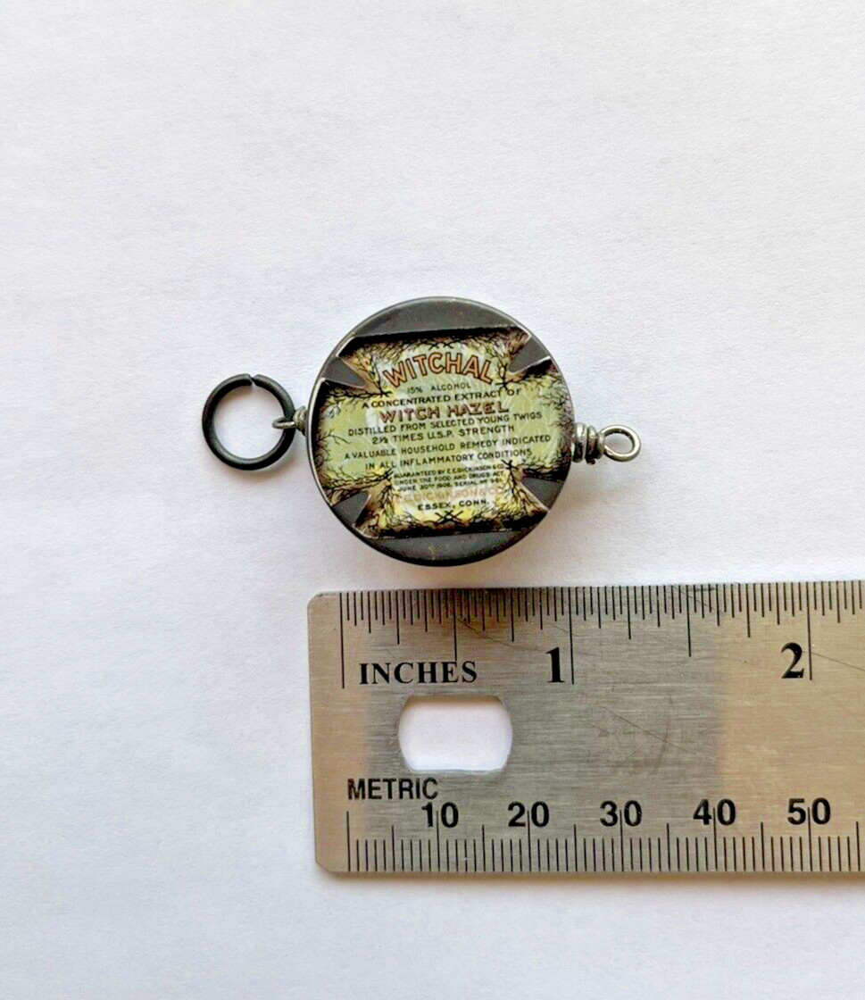 Vintage Silver Tone Witchal Witch Hazel Trinket Box For Keychain