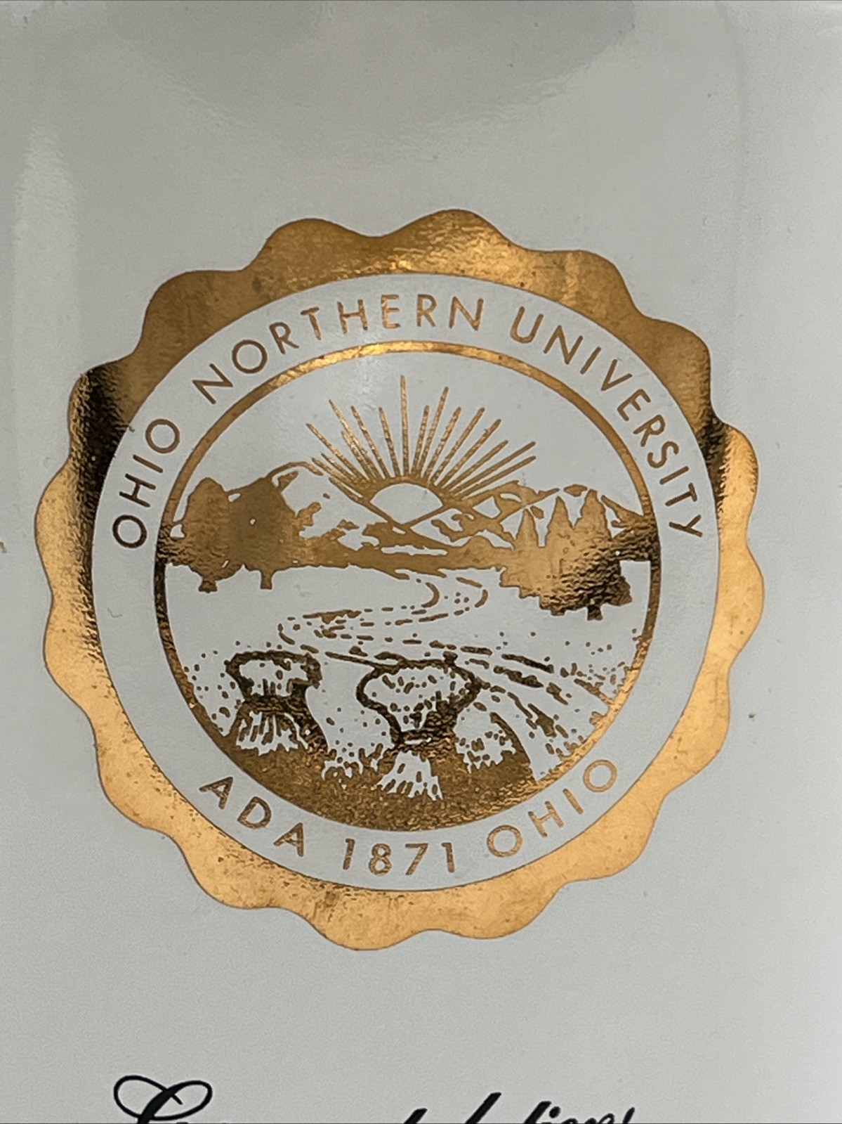 1971 Pharmacy Graduate Owens-Illinois Ohio Northern University 16oz Bottle