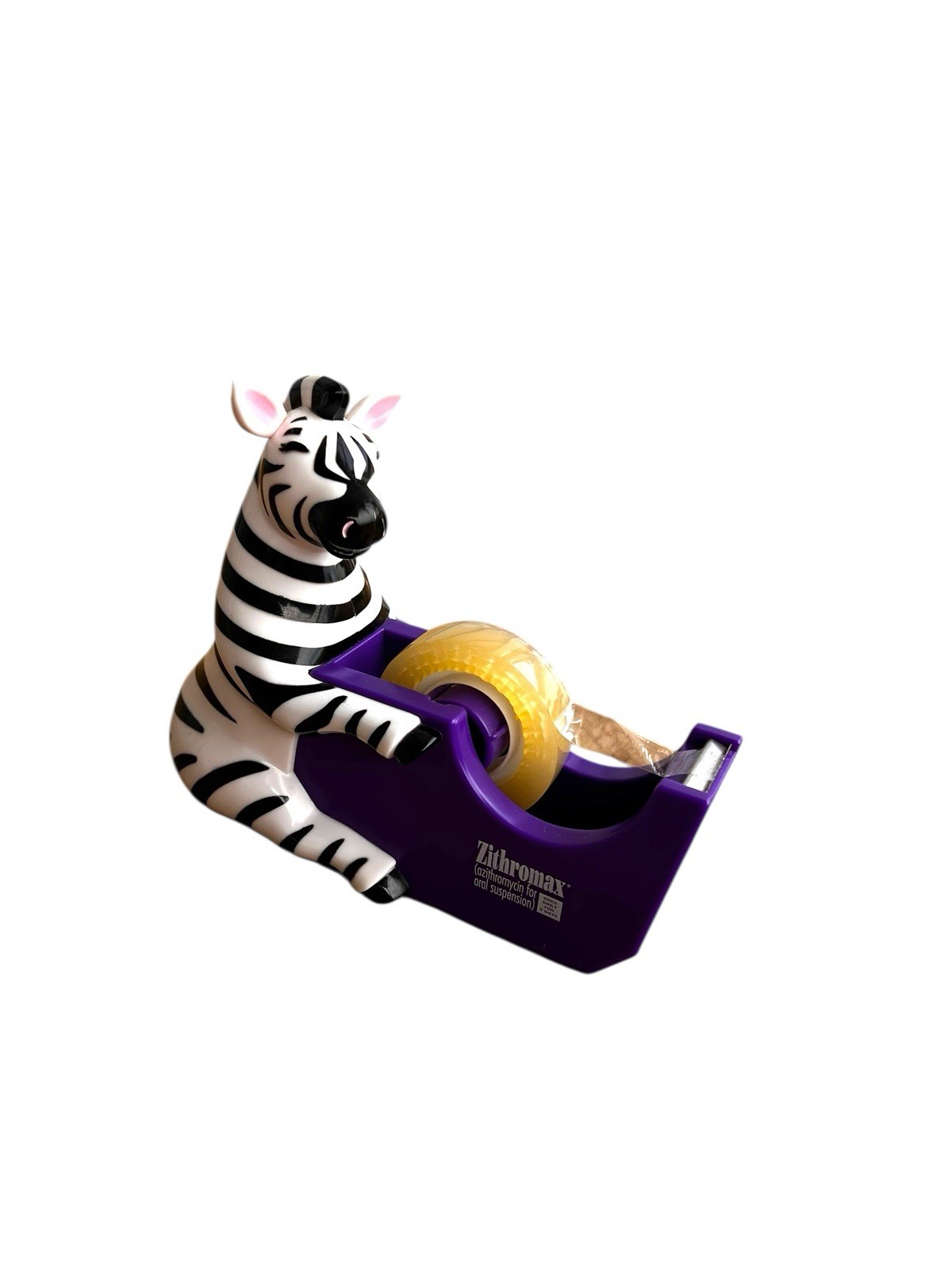 Pharmaceutical Drug Rep Promo Zebra Tape Dispenser Collectible Advertising