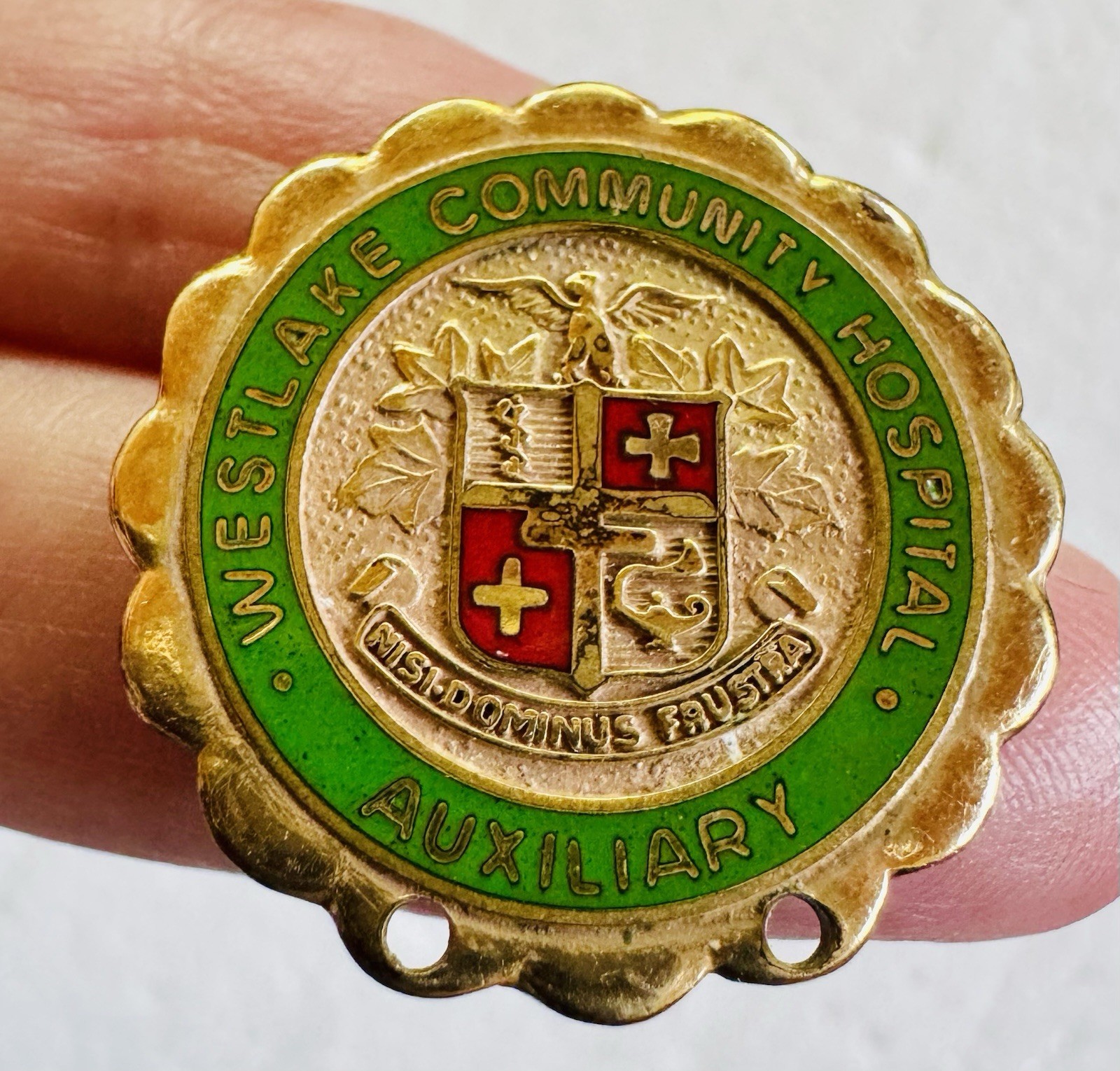 Vintage Abandoned Westlake Community Hospital Nurse Nursing Pin Badge ~ 10K GF