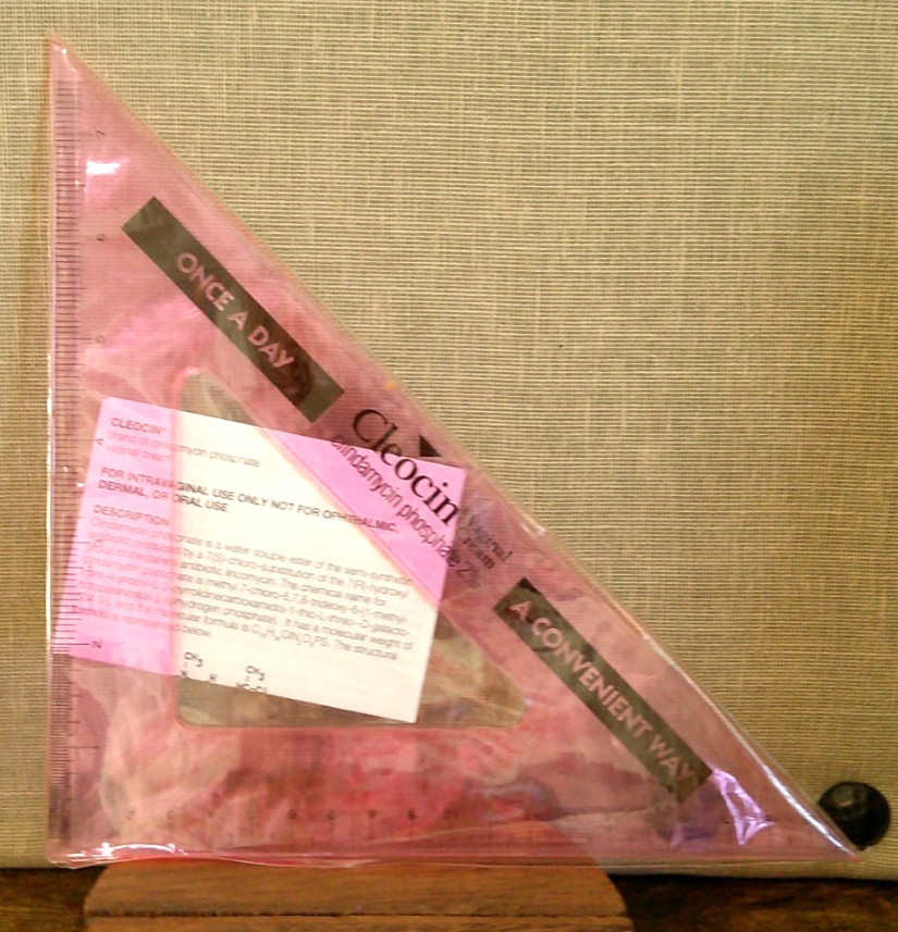 Cleocin Pharmaceuticals Promotion Item, Pink Triangle Ruler