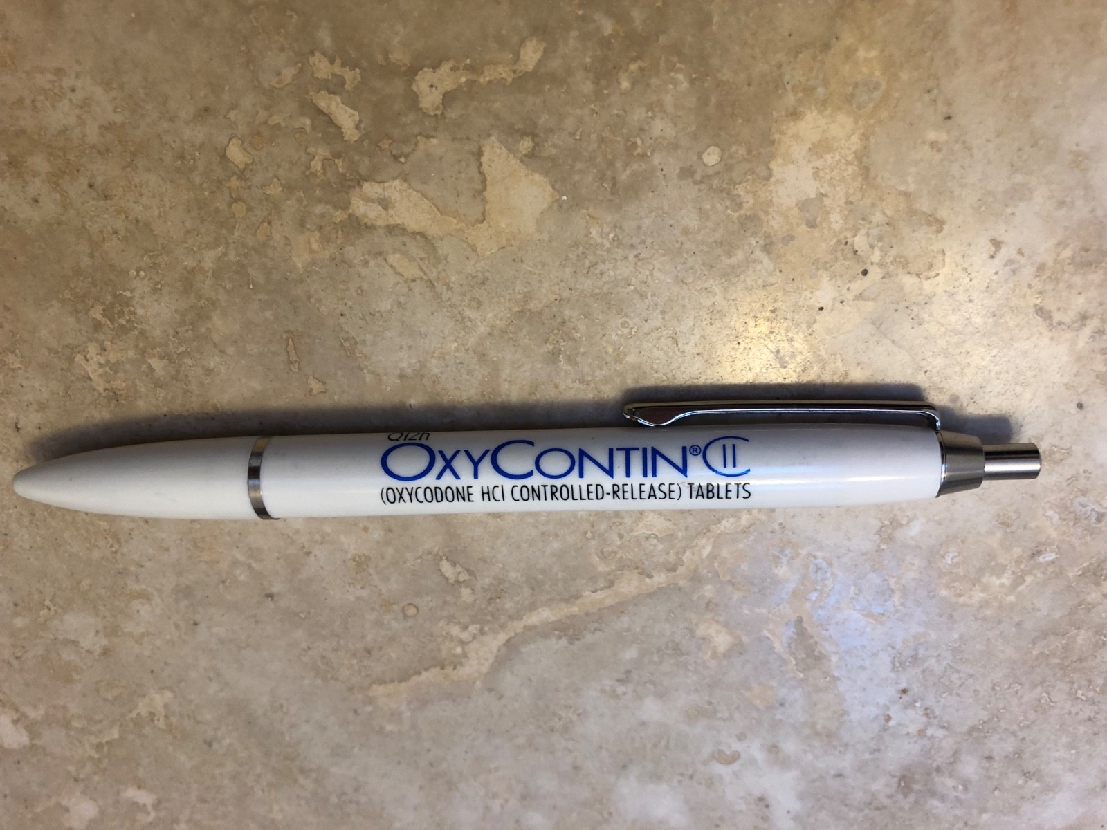 OxyContin Pen Promo Pharma Drug Rep Oxycodone “NO Scroll” Pen Q12h
