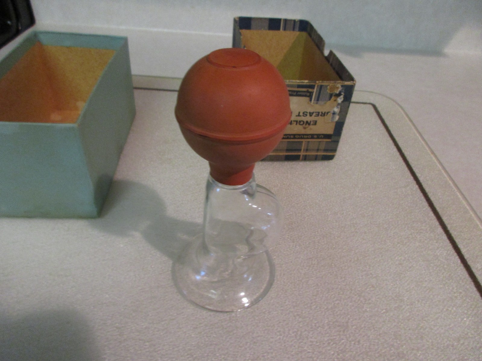 Vintage United States Rubber Company English Breast Pump No. 926 w/ Box EUC