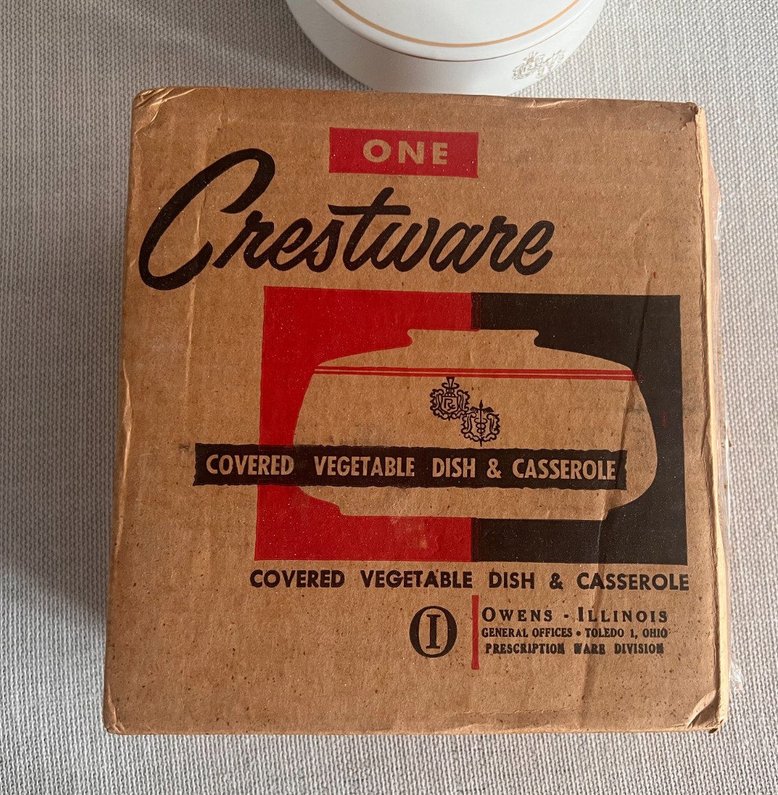 Rare Find New Owens Illinois Pharmacist Pharmacy Medical Covered Casserole Dish