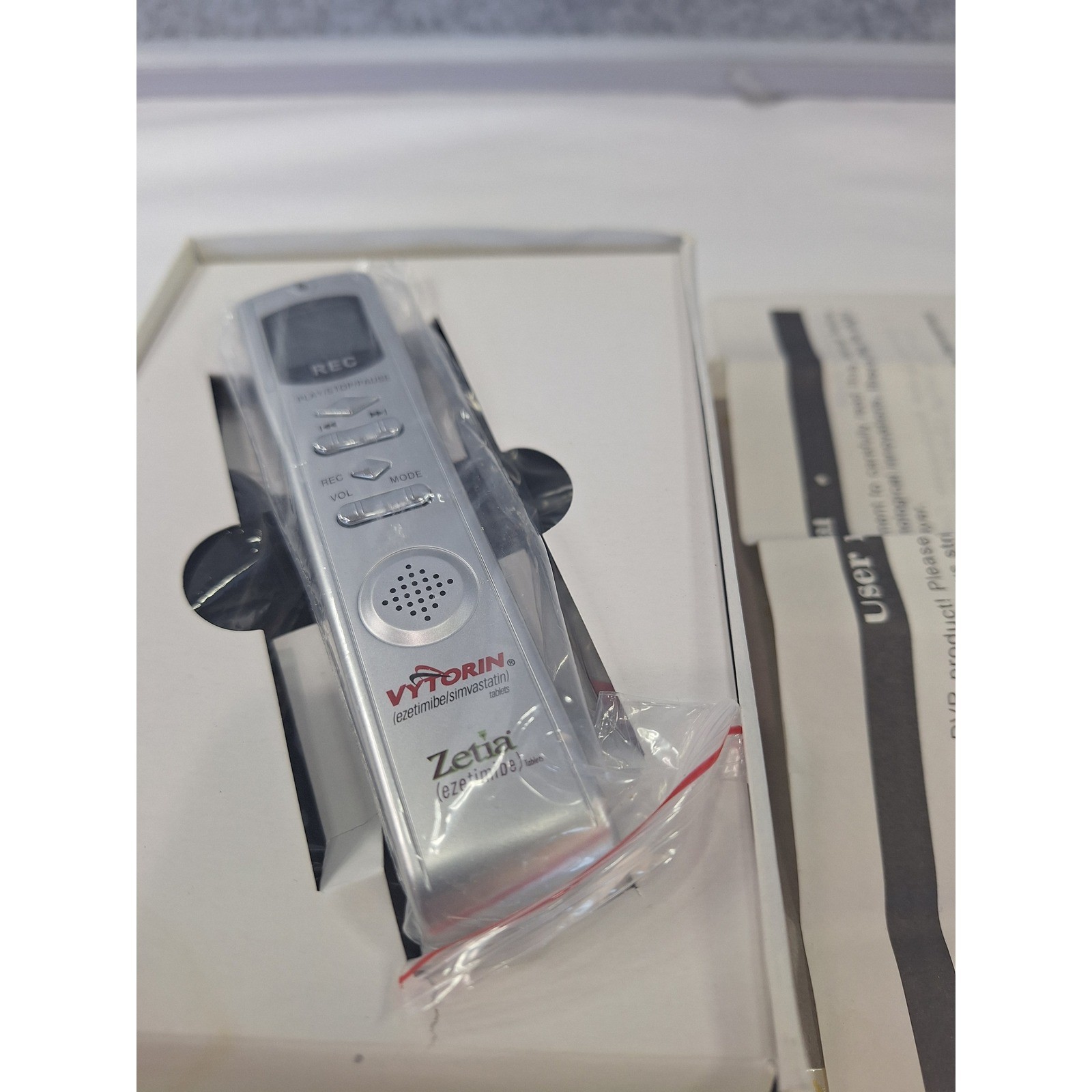 Pharmaceutical Promo Digital Voice Recorder DVR Player Silver New