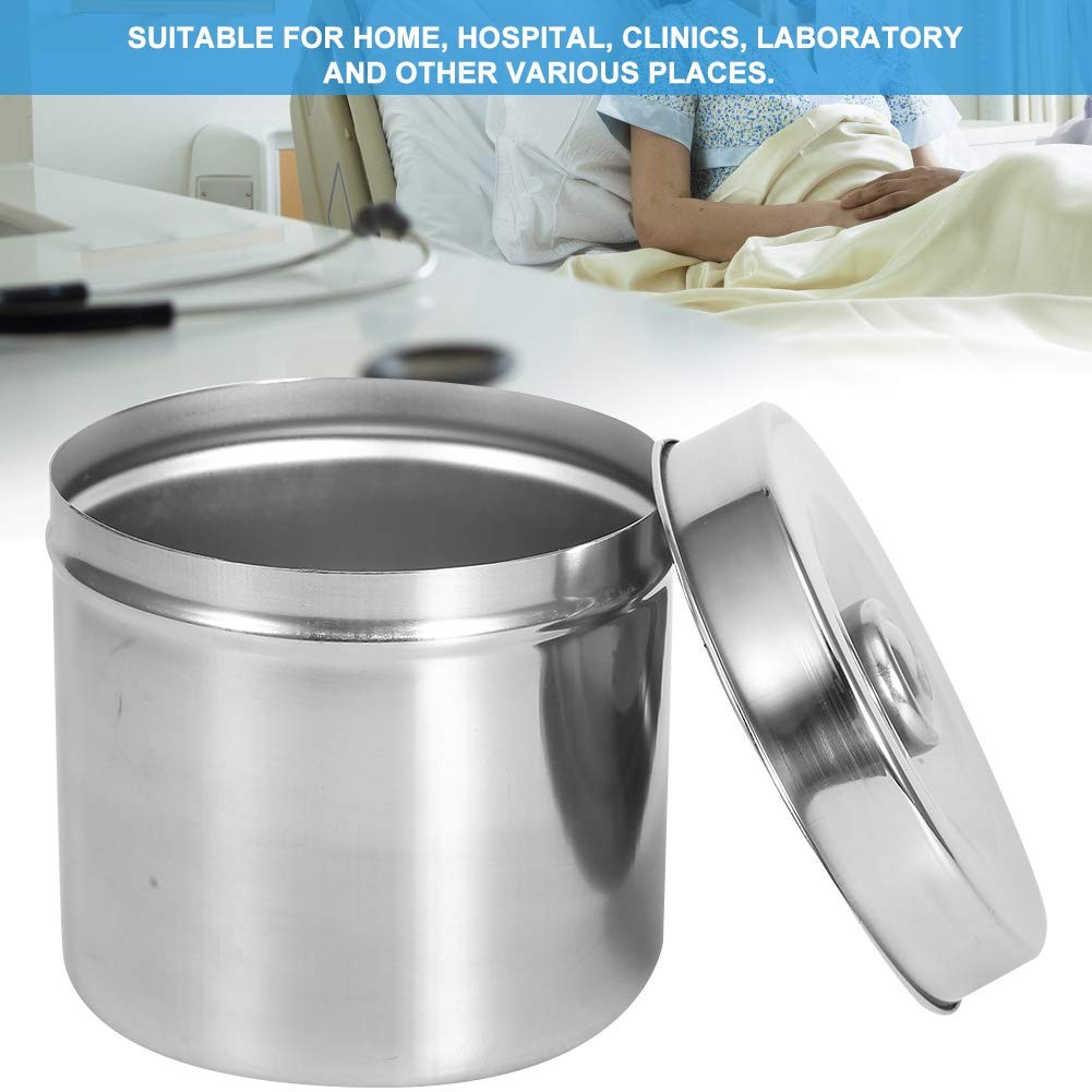 Stainless Steel Ointment Jar for Supplies Storage, Cotton Gauze Container 12c…