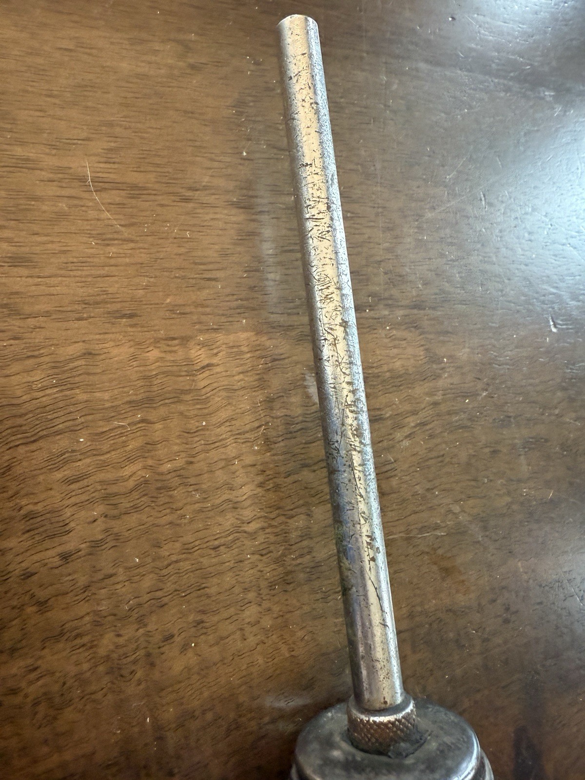 Antique Vintage Brass Syringe VGC Unsigned Smooth Injection Pull
