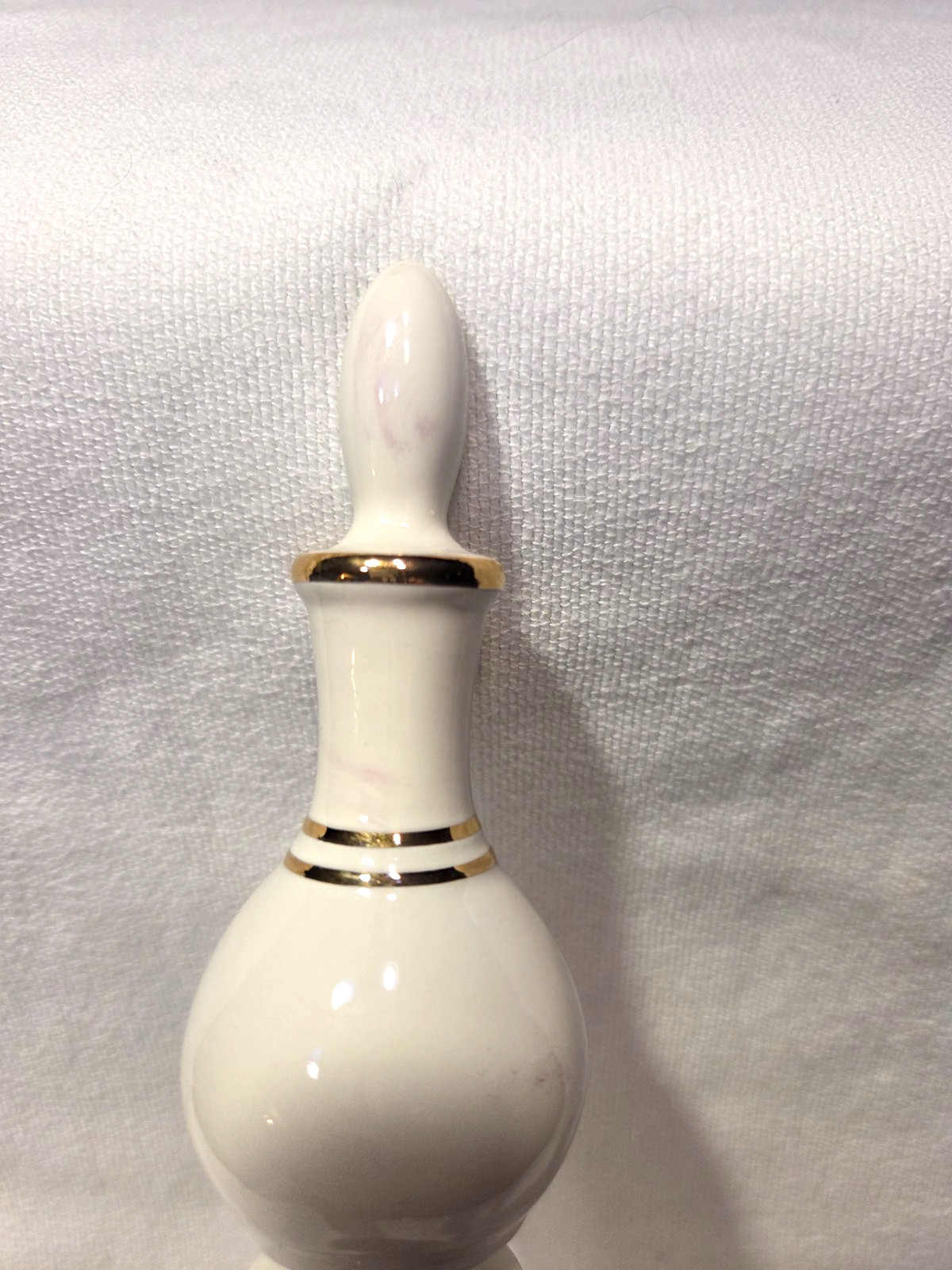 Vintage White Owens Illinois Ceramic Pharmacy Apothecary Finial display RX deco