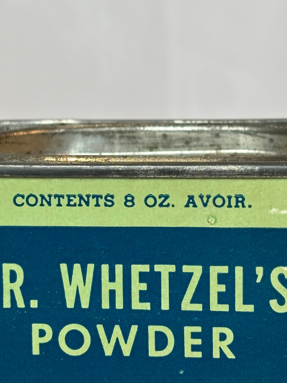 Vtg Dr. Whetzel’s Powder Asthma 8 oz Cardboard & Metal Container