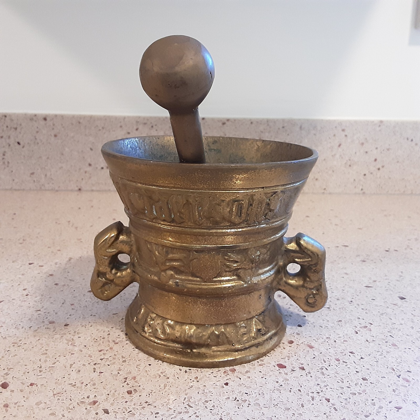 Reproduction Brass/Bronze Dutch Mortar & Pestle