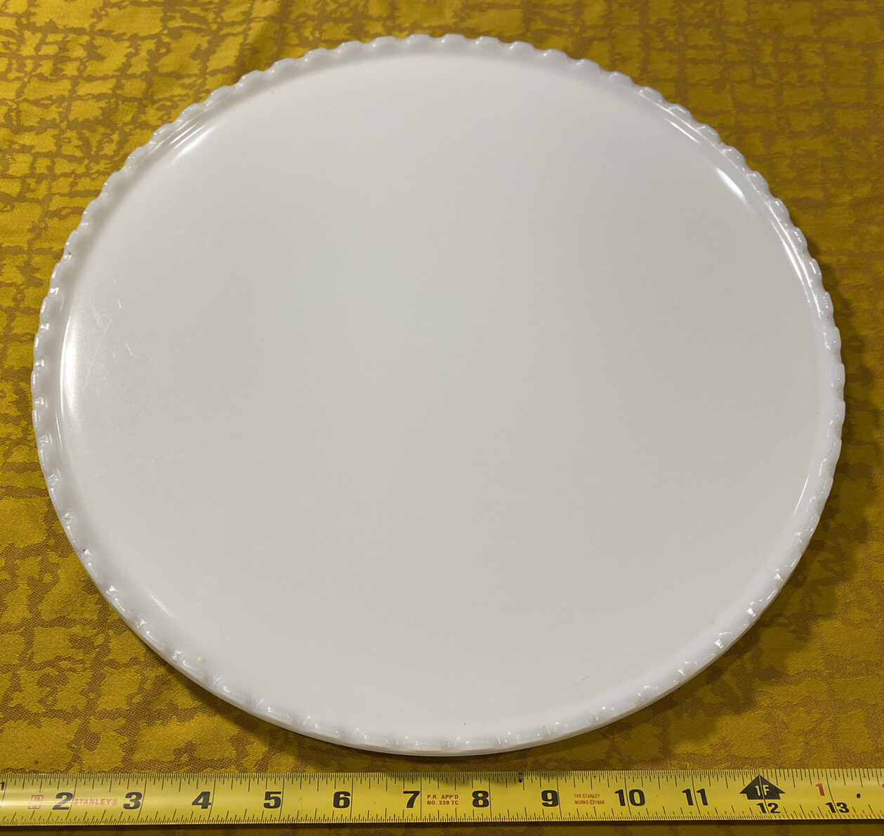 Ritter Round Milk Glass Cake Plate Tray 14″ Made in United States of America