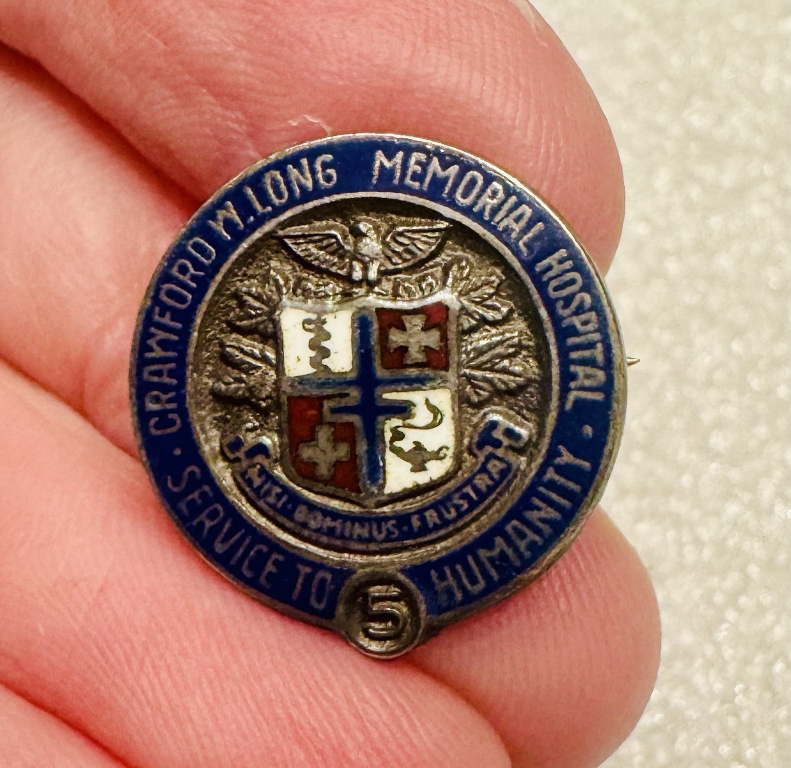 Sterling Silver Crawford W Long Memorial Hospital Nurse Service Pin LOT (4 Pins)