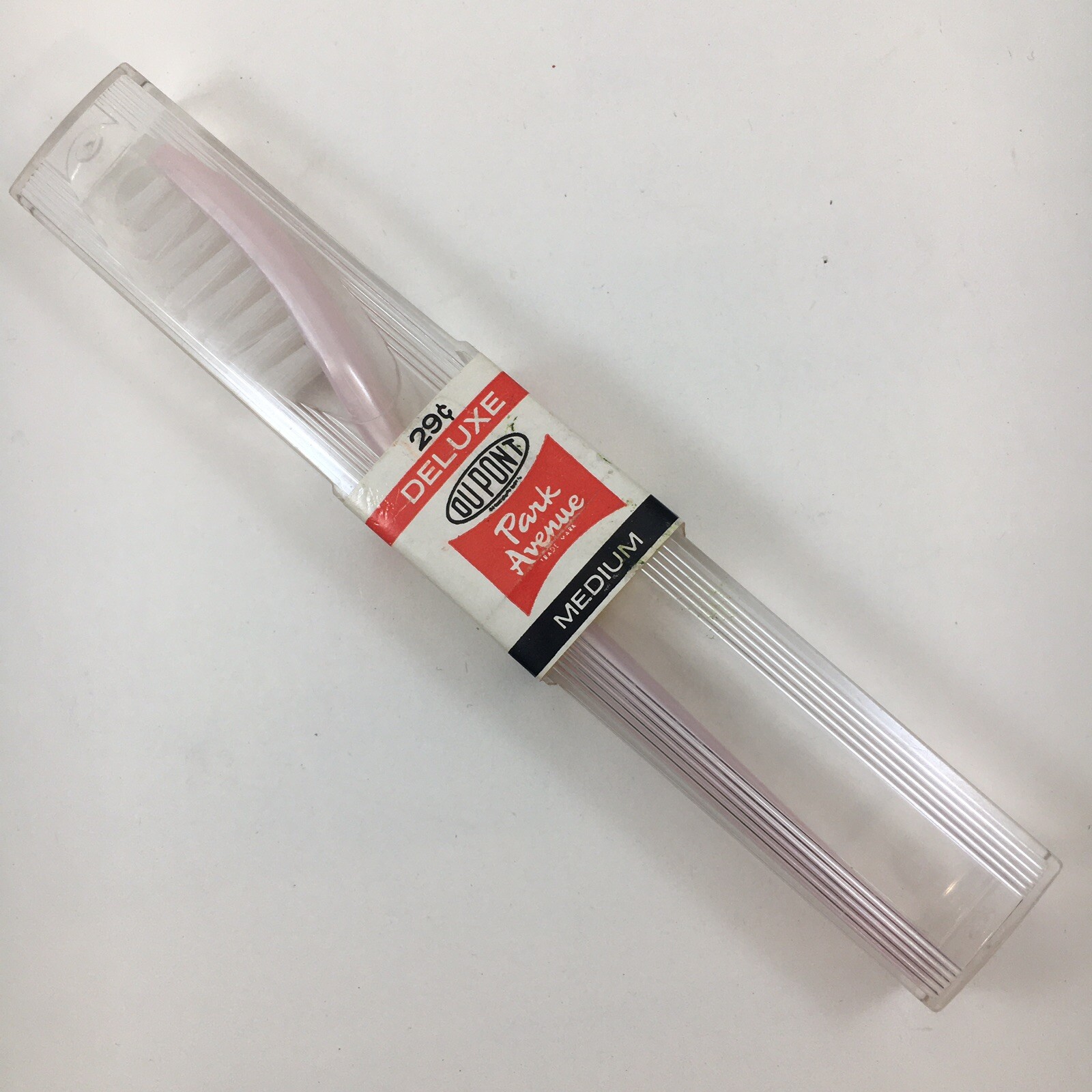 Vintage Deluxe Dupont Advertising Toothbrush Tynex Nylon Bristle Medium Pink 29¢