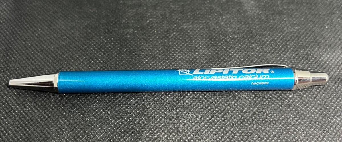 LIPITOR Heavy Metal Medical Drug Rep Pharmaceutical Pen Collectible Advertising