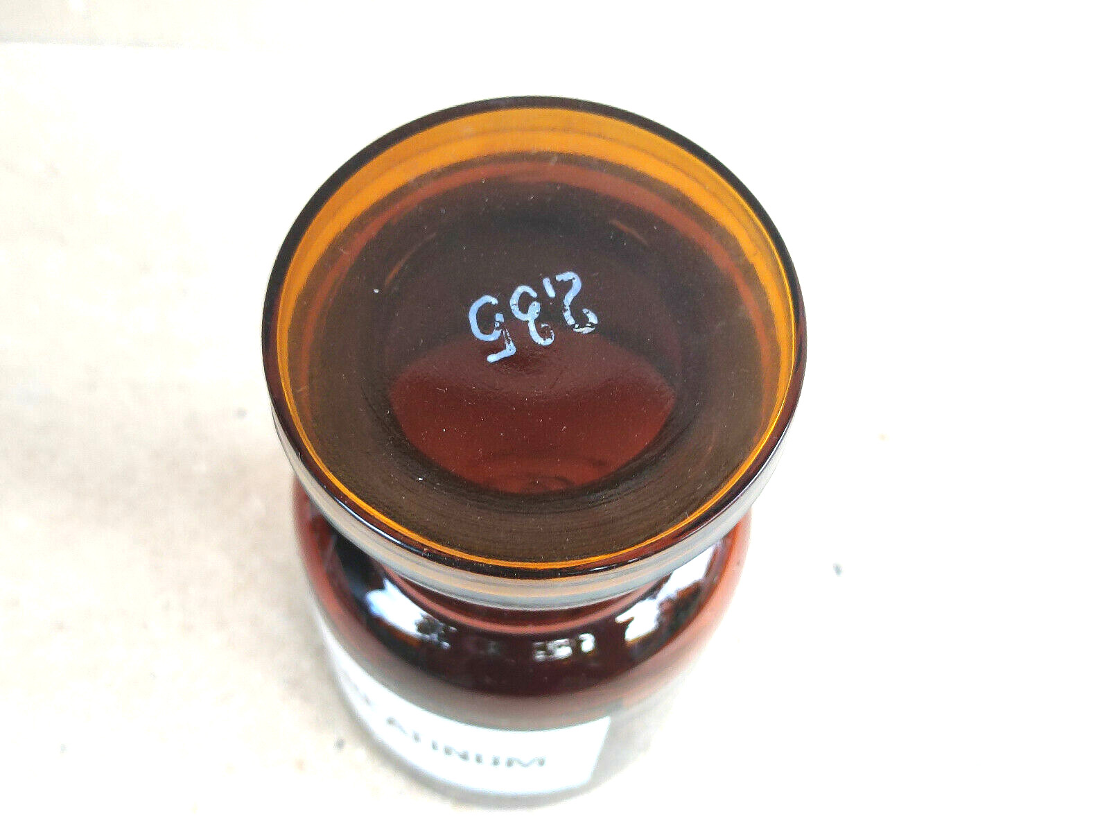 PANCREATINUM, Vintage Glass Apothecary Pharmacy Brown Jar, 100 ml, Cap