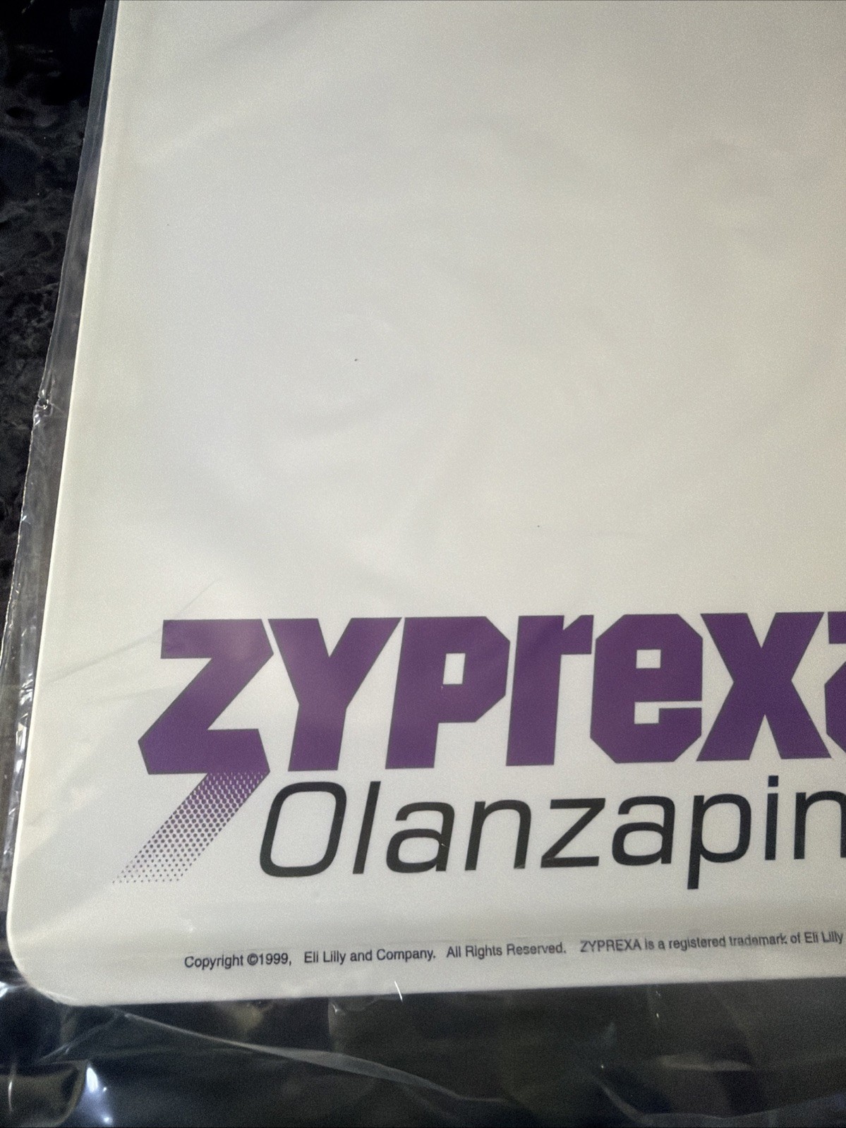 Zyprexa Clipboard 1999 Drug Rep Promo New In Plastic