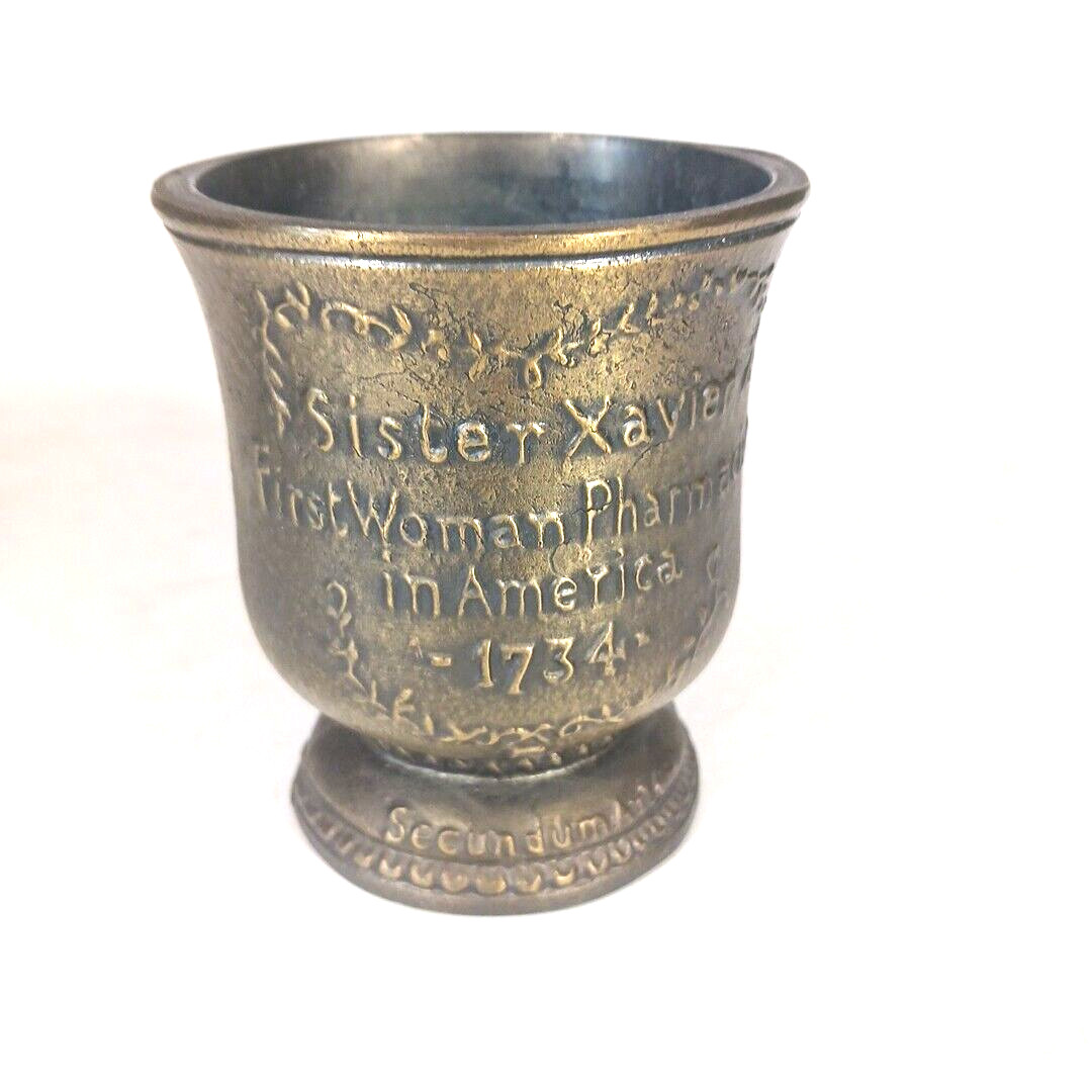 Schering Bronze Mortar Pharmacy Women Pharmacists Ursuline Convent Xavier