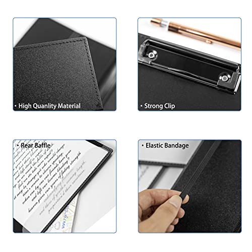 2Packs Nursing Clipboard Foldable, Black Nurse Clipboard for Medical Profession