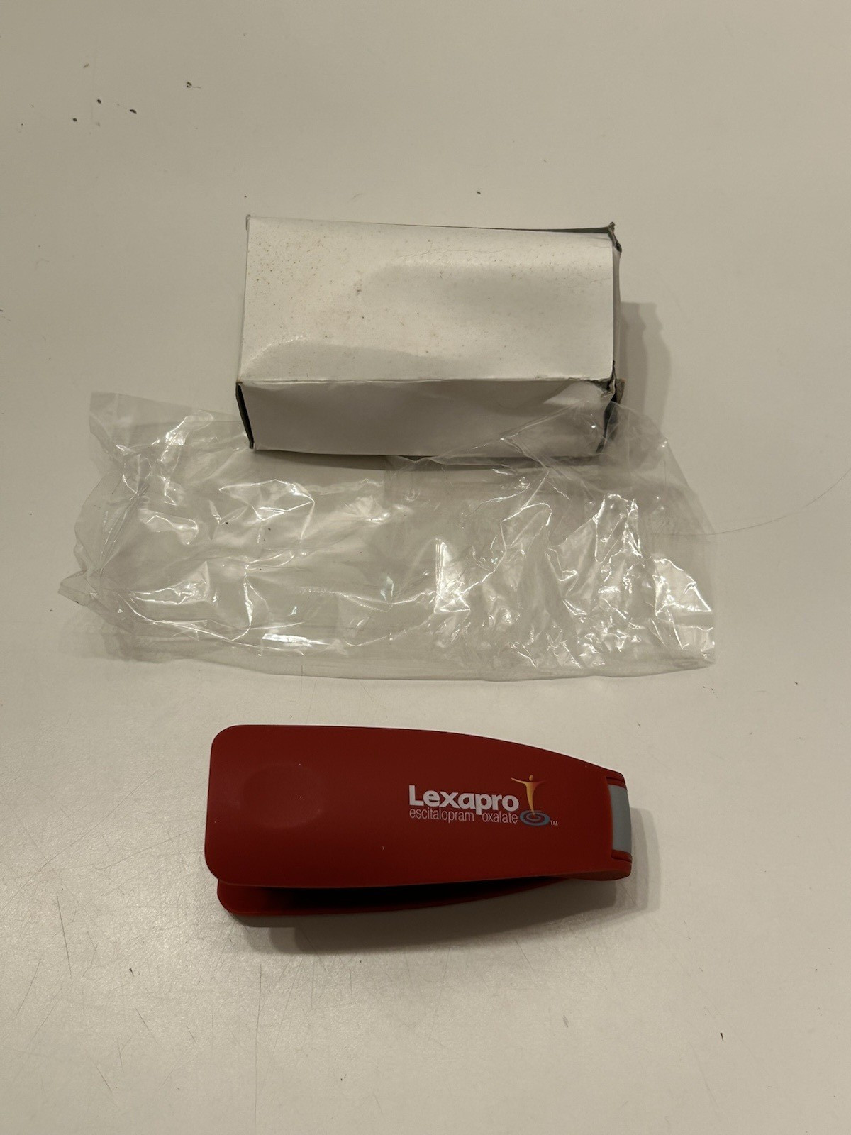 Lexapro Collectable Stapler, Pharmaceutical Drug Rep Promo, Red – NEW With Box