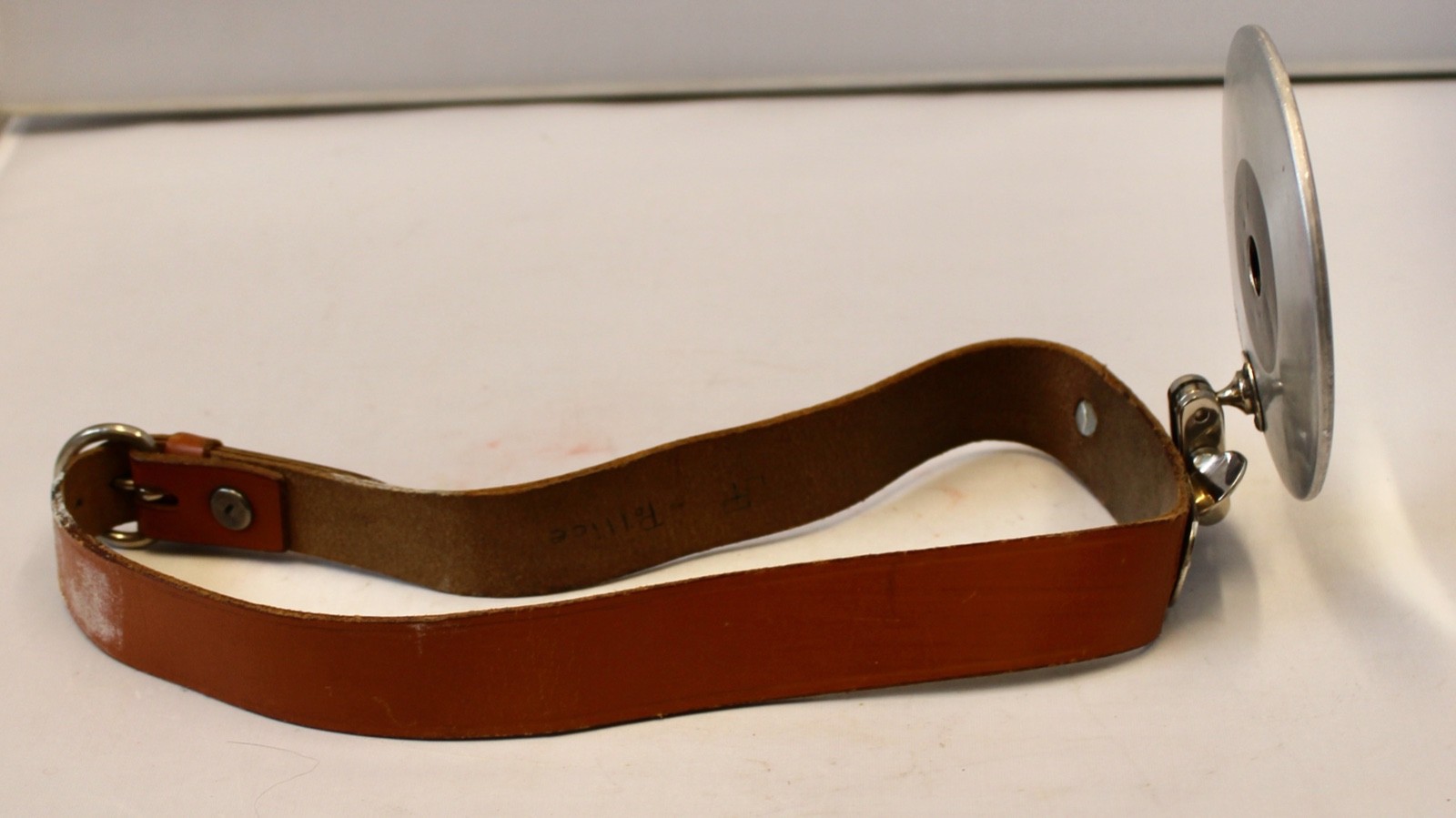 06/06. Vintage Doctor’s Head Reflector Mirror Japan Gem S P Company Leather Band