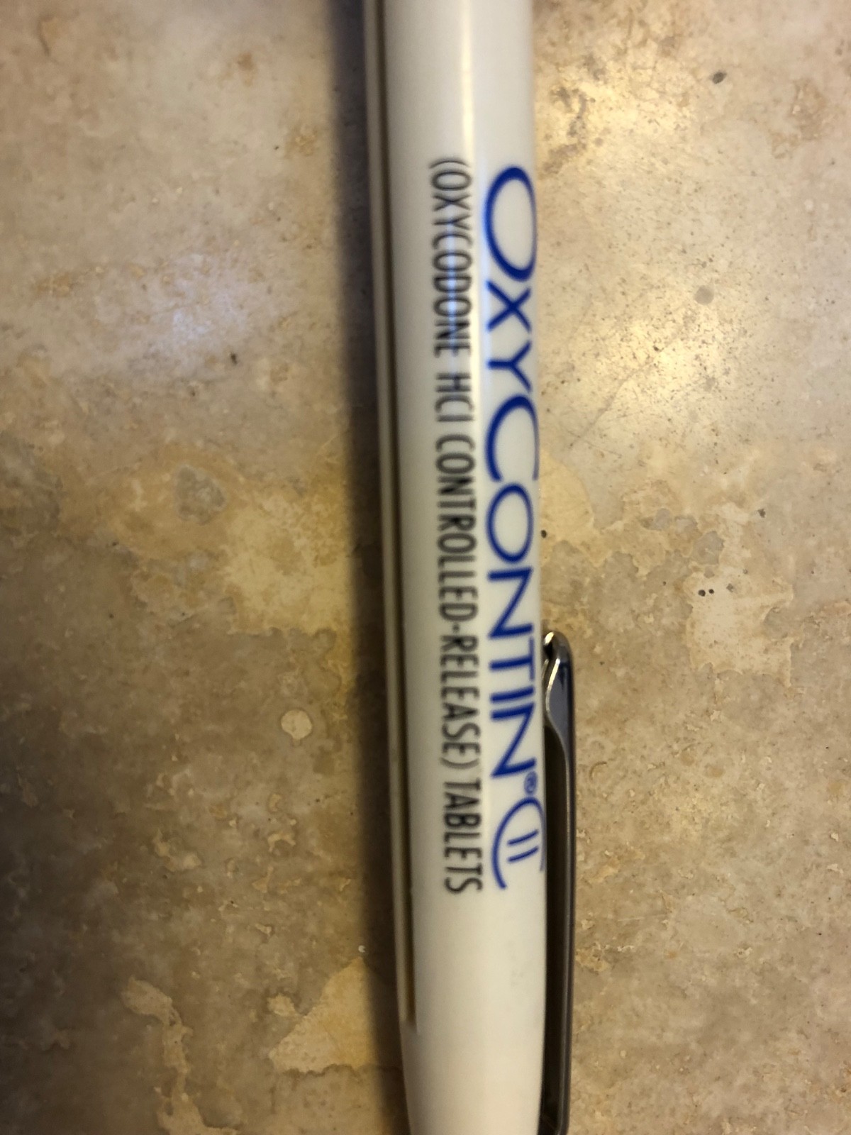 OxyContin Pen Promo Pharma Drug Rep Oxycodone “NO Scroll” Pen Q12h