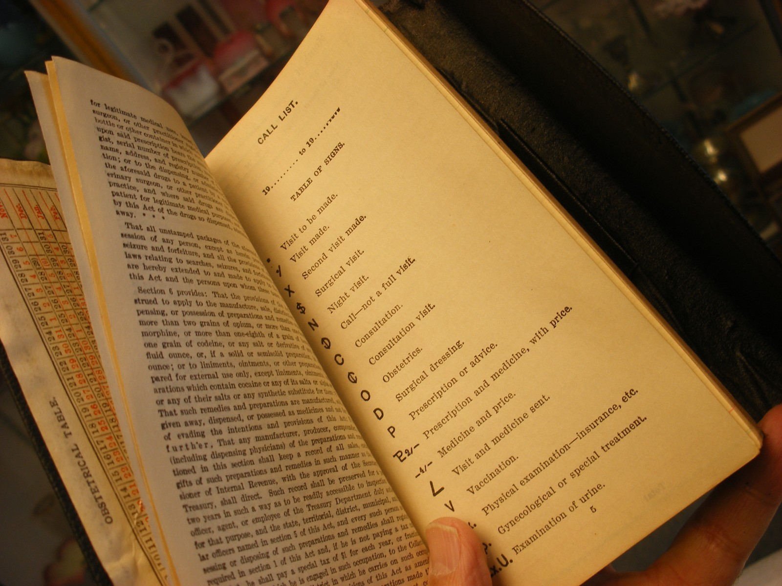 Vtg Medicine Medical Book Physician Call List and Record Farder’s Pharmacy 1922