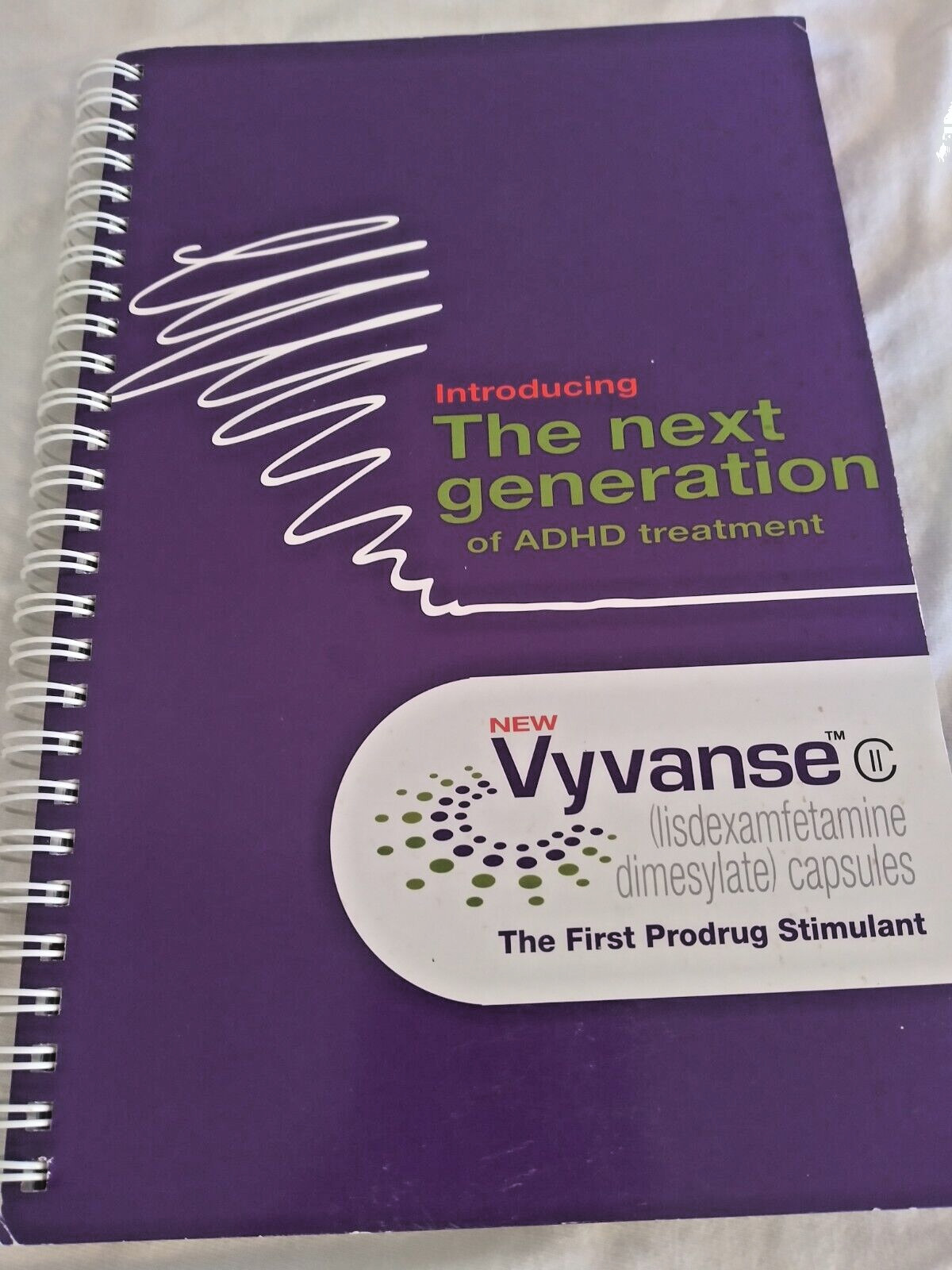 Vyvanse Message Book. Pharmaceutical Spiral Phone Message Book