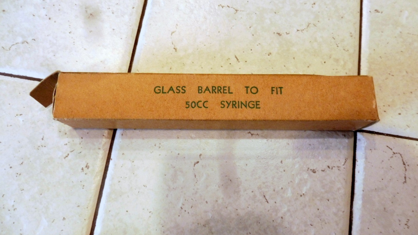 VINTAGE NOS NIB GENERIC 50CC SYRINGE GLASS BARREL